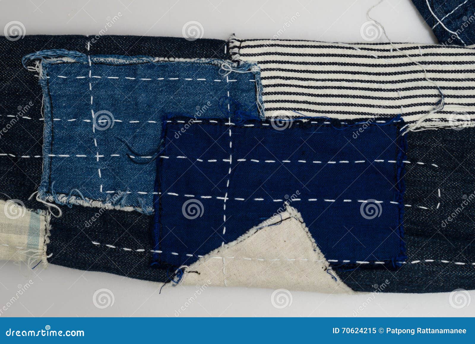 Patchwork Background , Denim Patchwork . Stock Image - Image of blue ...