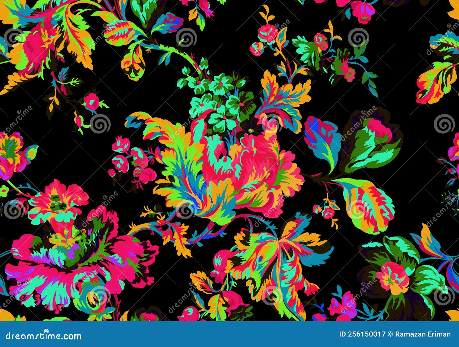 Watercolor Flowers Texture Background. Vintage Illustration Texture