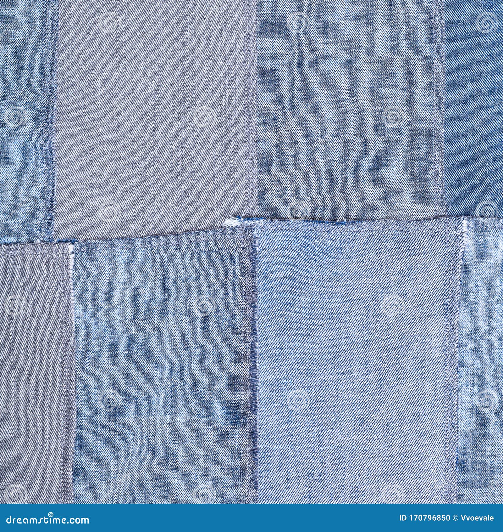 Patchwork from Old Denim Flaps Stock Photo - Image of textured, cotton ...