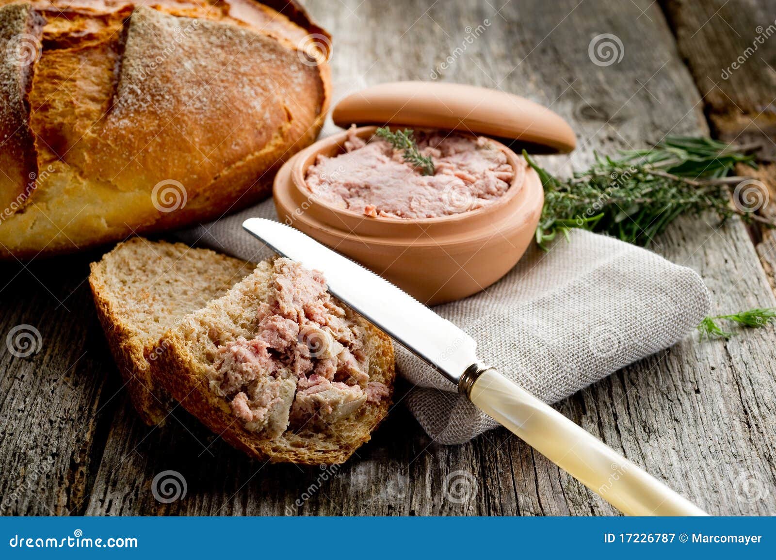 Pate de campagne stock image. Image of leaf, herb, pork 17226787