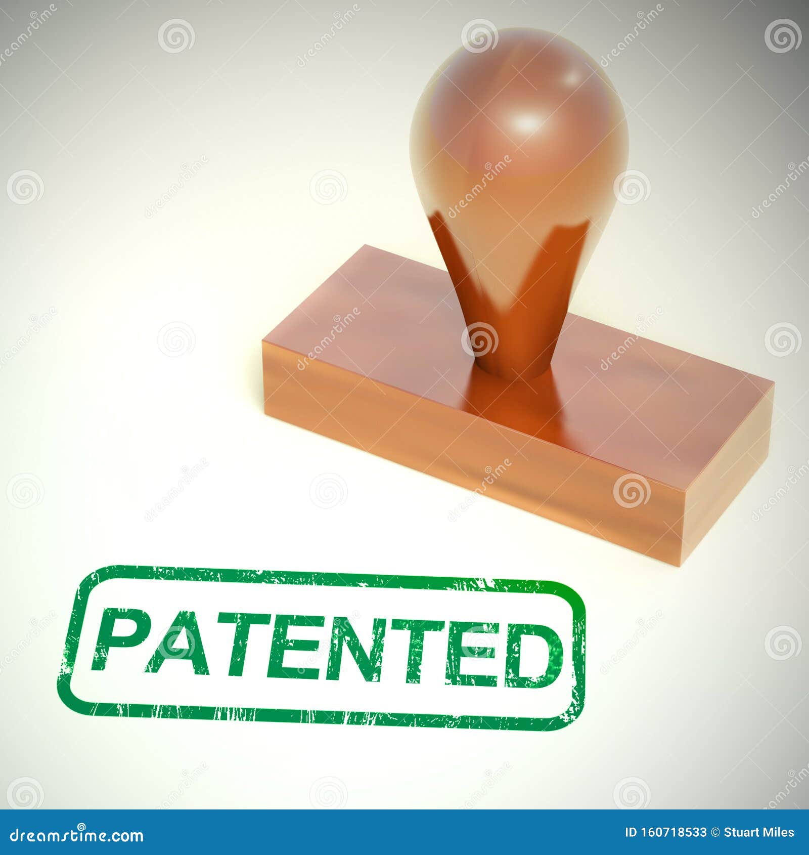 patented concept icon means copyrighted or having a trademark and owned - 3d 