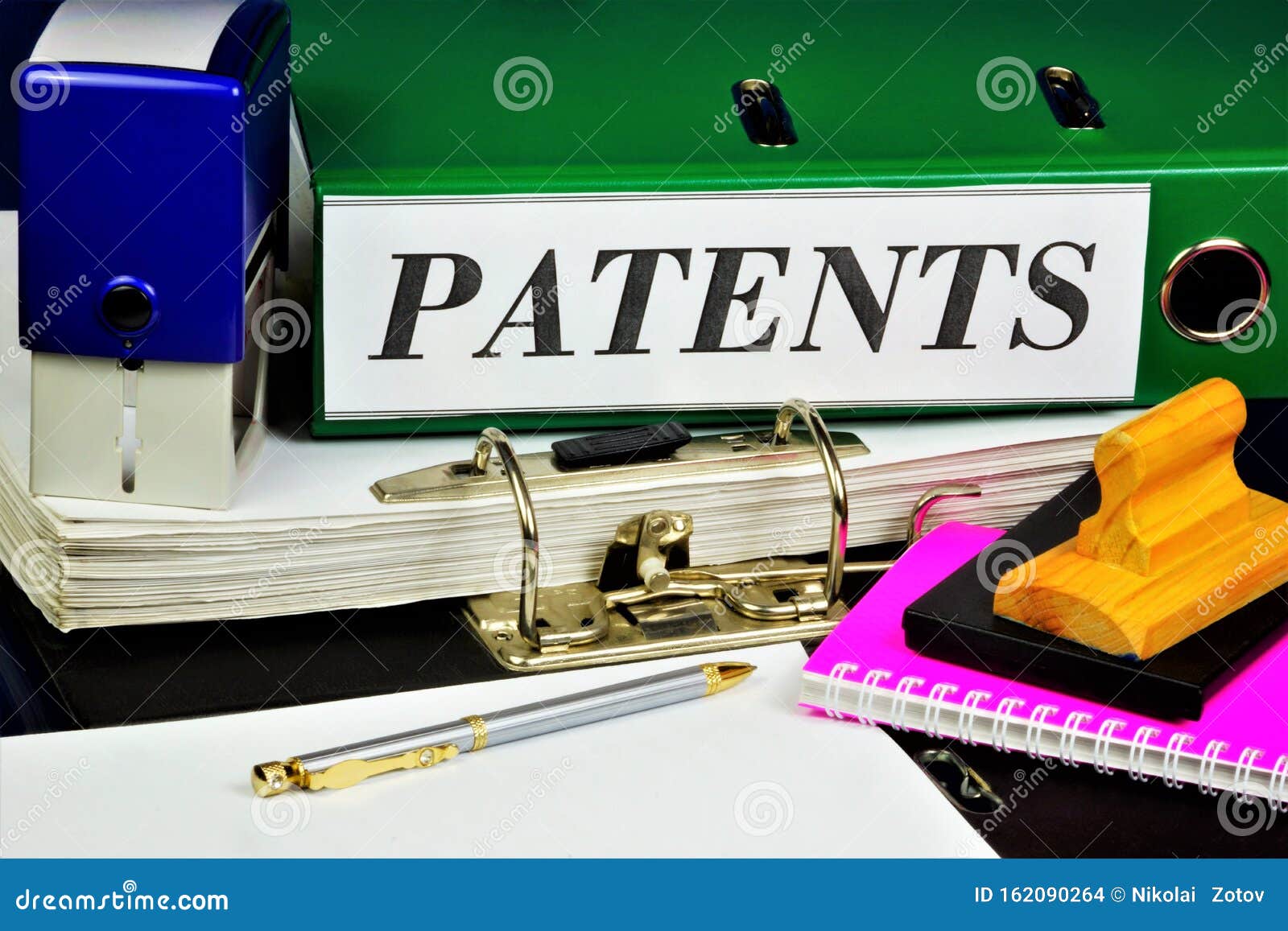 Patents Files In Folders A Security Document Certifying The Official Patents Files In Folders A Security Document Certifying The Official