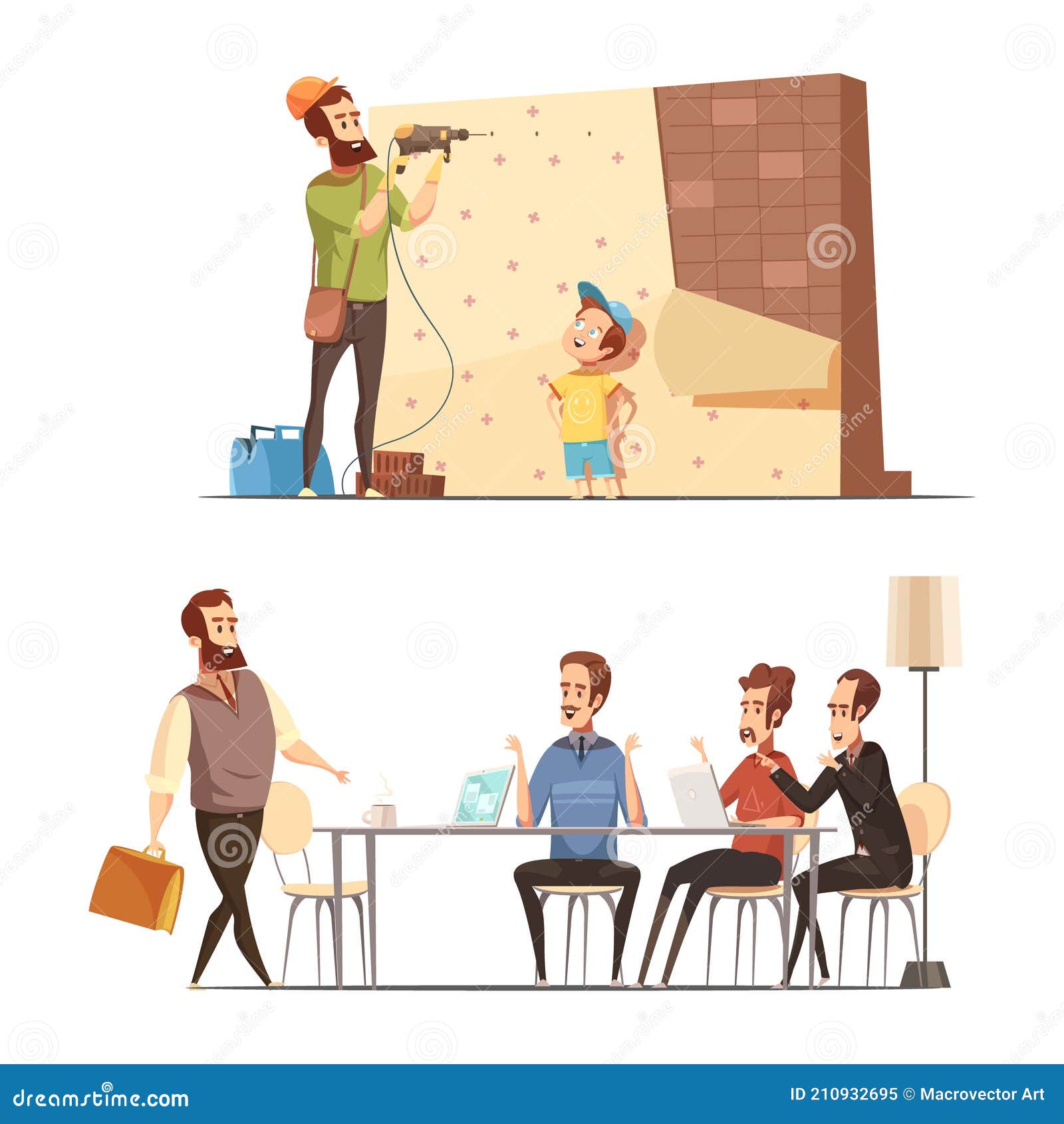 Concepto De Familia De Trabajo De Dibujos Animados Para La Paternidad Ilustración del Vector - Ilustración de eléctrico, cabrito: 210932695 Concepto De Familia De Trabajo De Dibujos Animados Para La Paternidad Ilustración del Vector - Ilustración de eléctrico, cabrito: 210932695