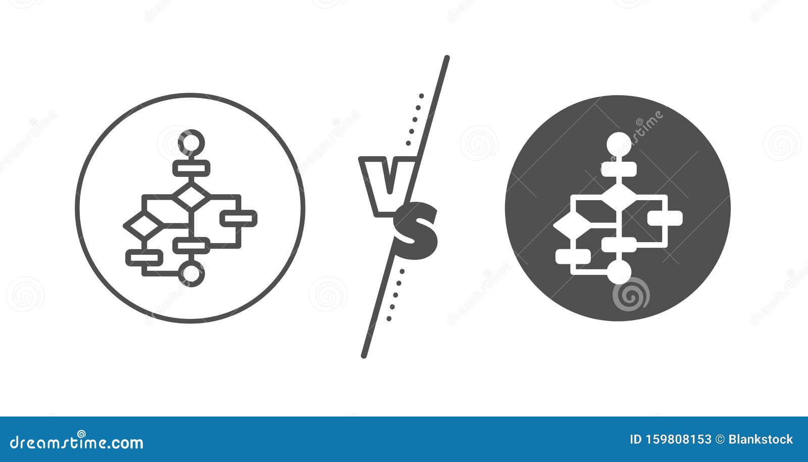 Block Diagram Line Icon. Path Scheme Sign. Vector Stock Vector ...