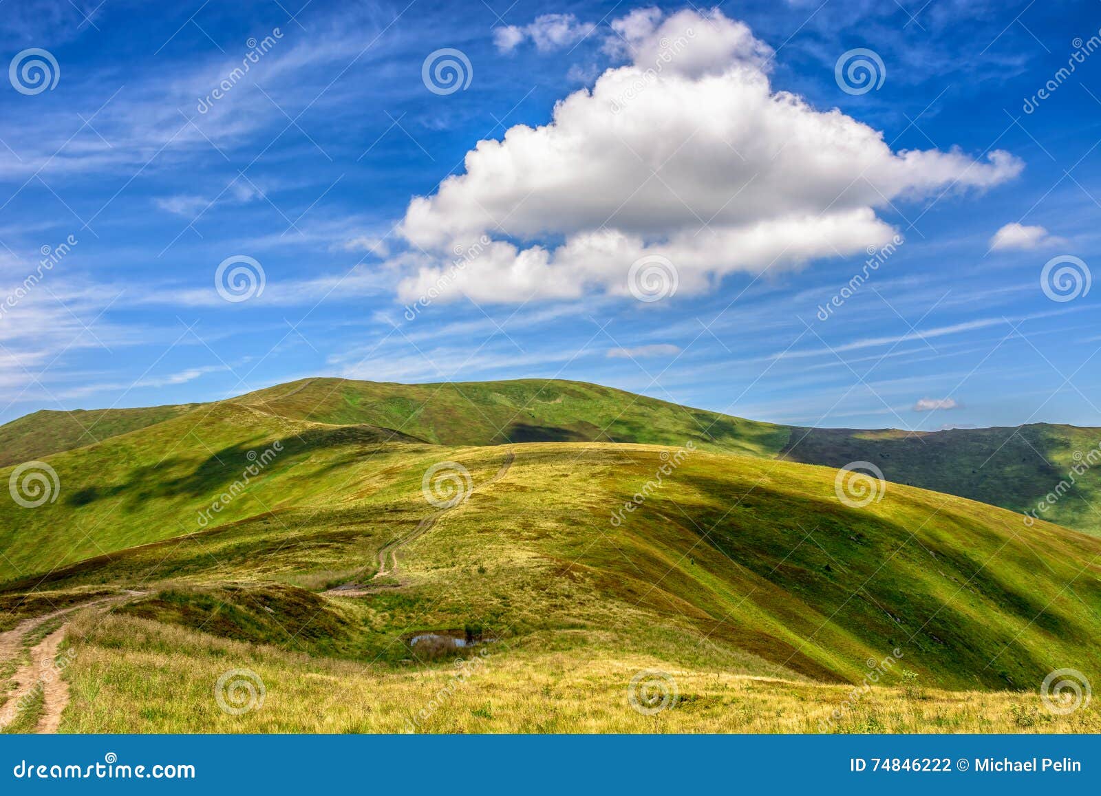 Path to the mountain top stock photo. Image of scenic 74846222