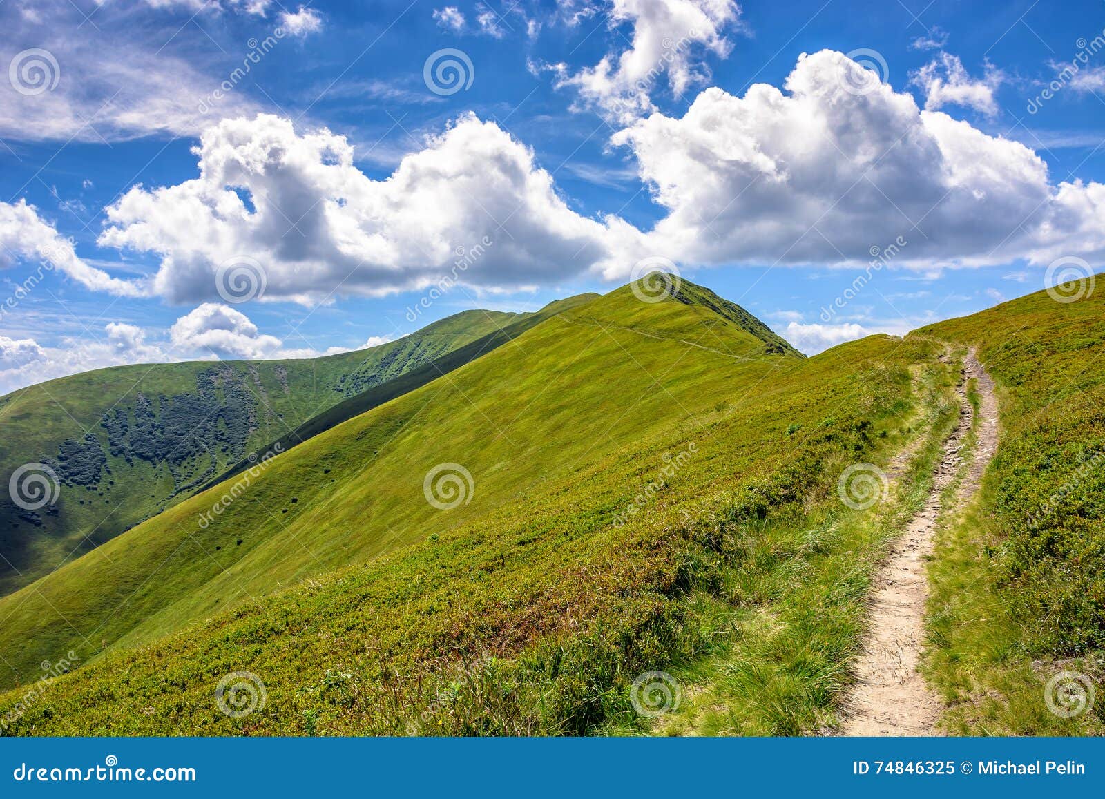Path to the mountain top stock image. Image of traverse 74846325