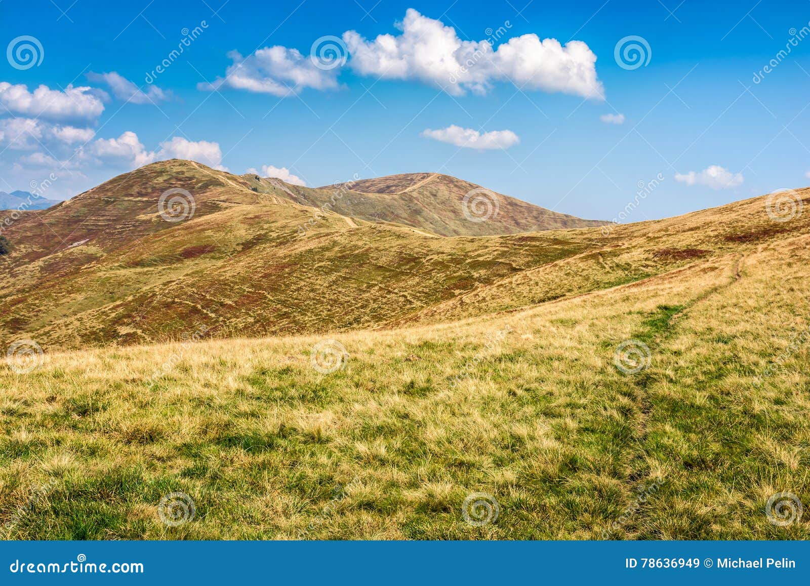 Path to the mountain top stock image. Image of scenery 78636949