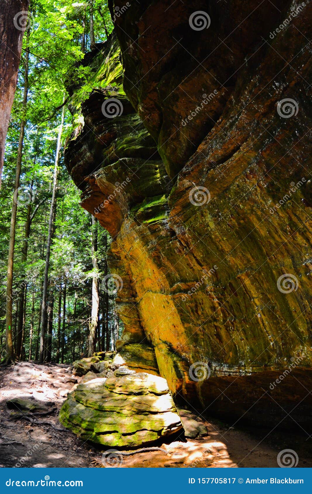 On the Path To Whispering Cave Hocking Hills Ohio Stock Image Image