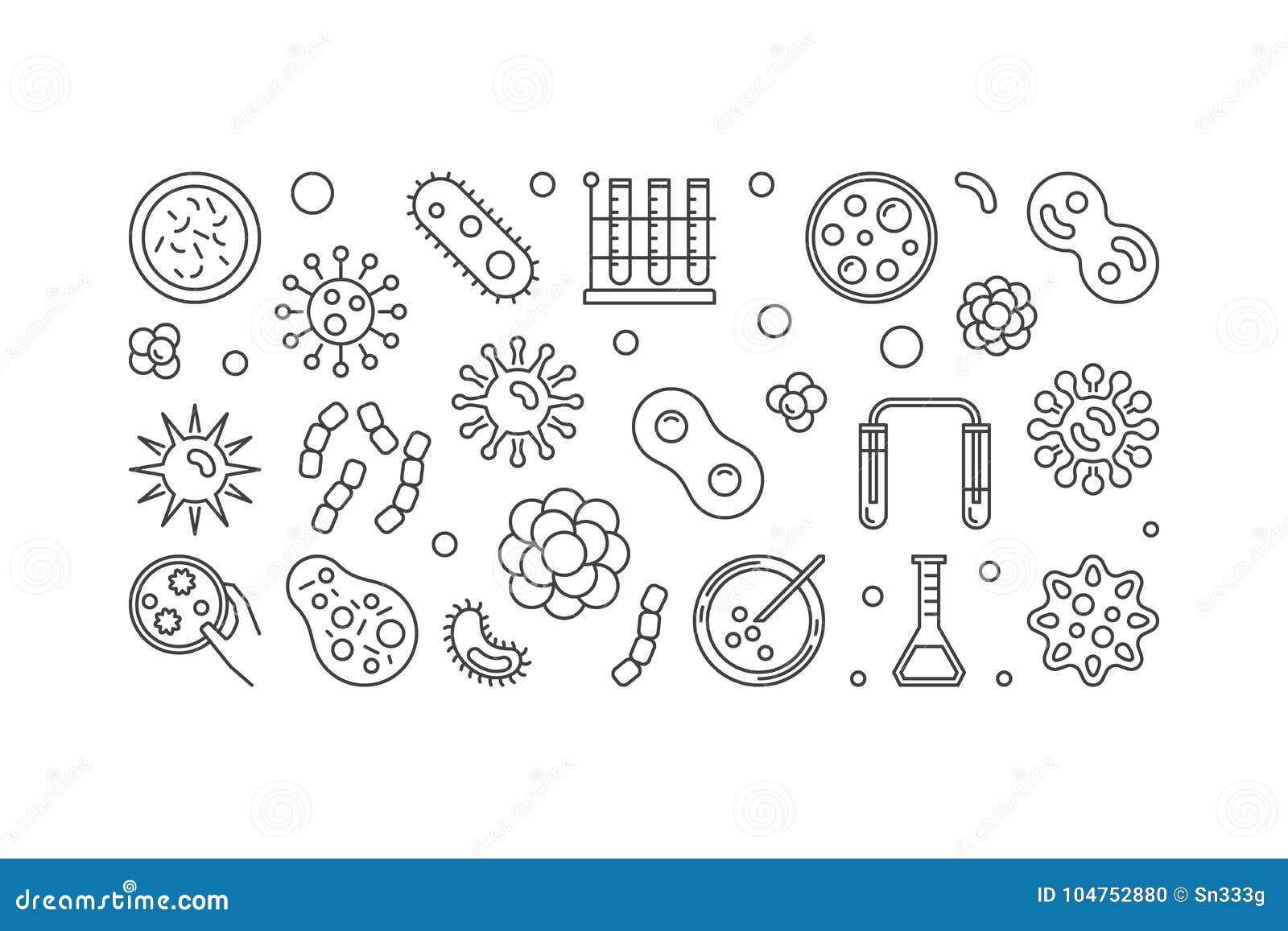 Simple Virus Diagram Cartoon Vector | CartoonDealer.com #65113047