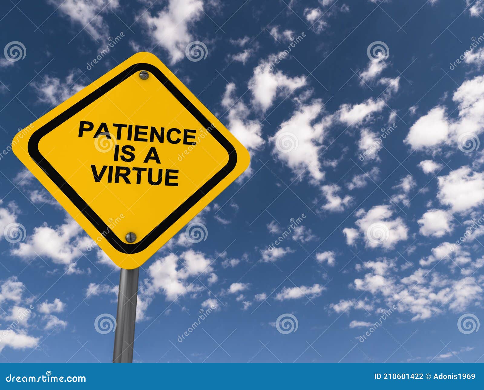 Patience is a Virtue Traffic Sign Stock Photo - Image of patient ...