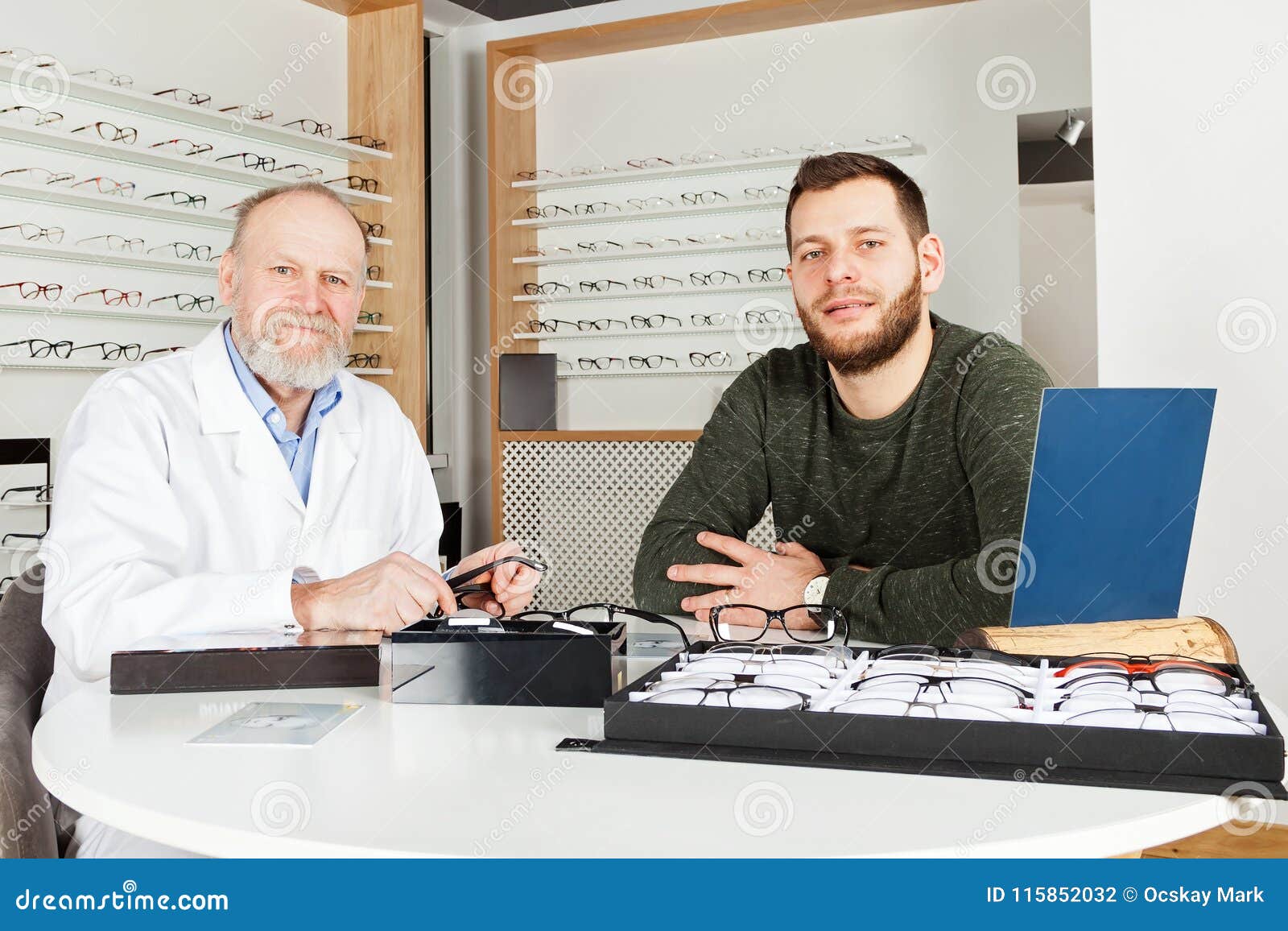 Patient Choosing Eye Glasses Stock Photo - Image of choice, eyeglass ...