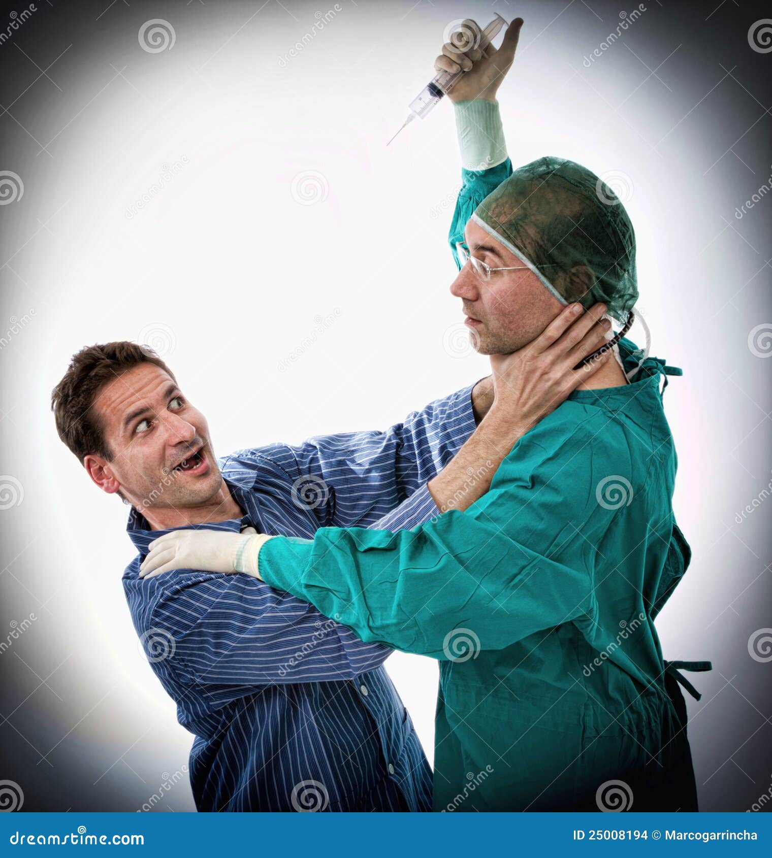 Patient and Doctor Bizarre Fight Stock Photo Image of fight, dramatic