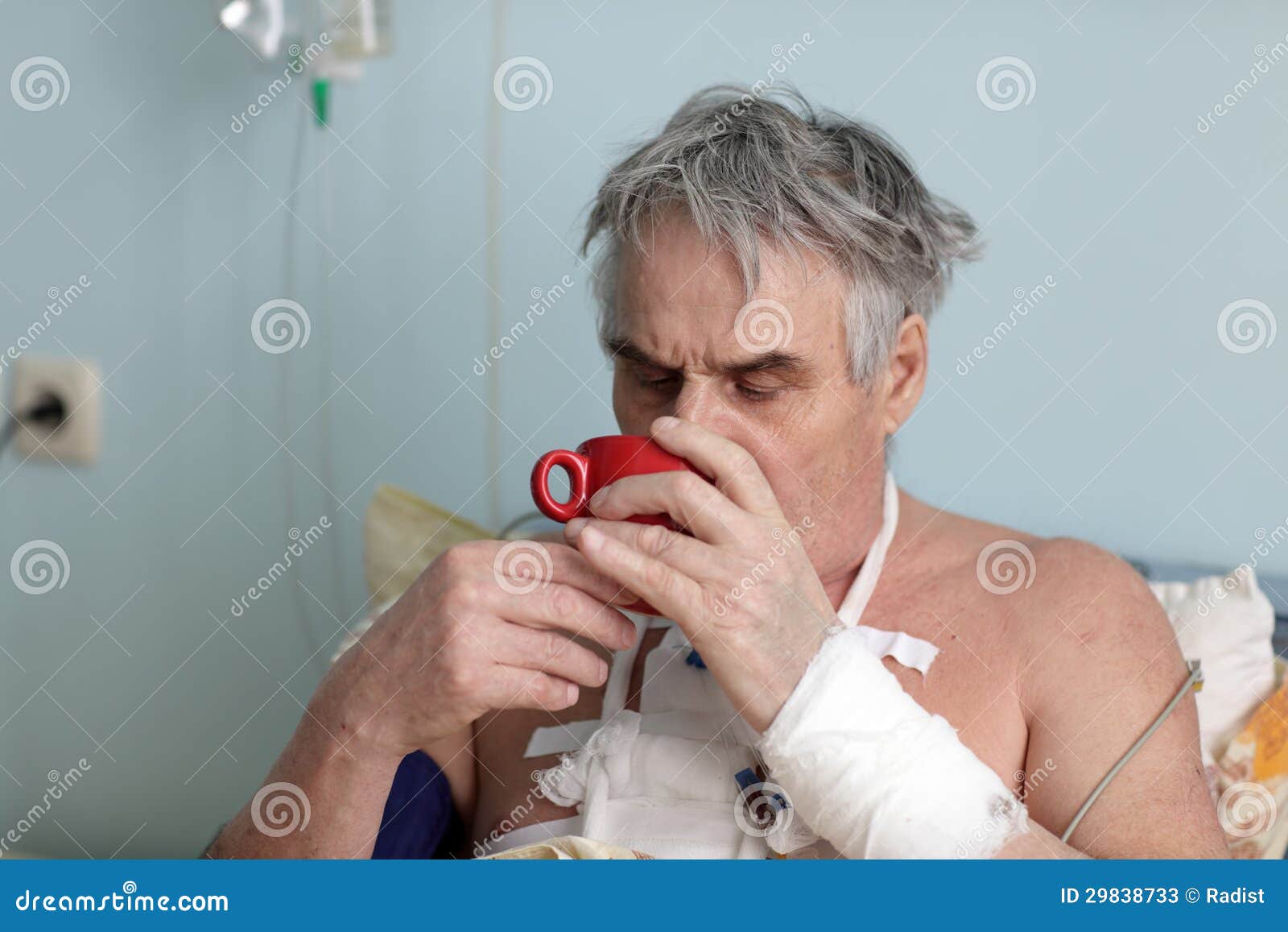 Patient drinks tea stock image. Image of holding, inside 29838733
