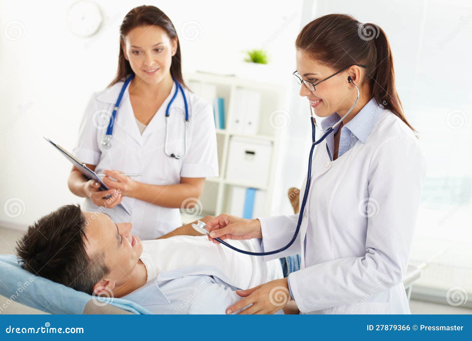 Patient examination stock photo. Image of clinician, cheerful 27879366