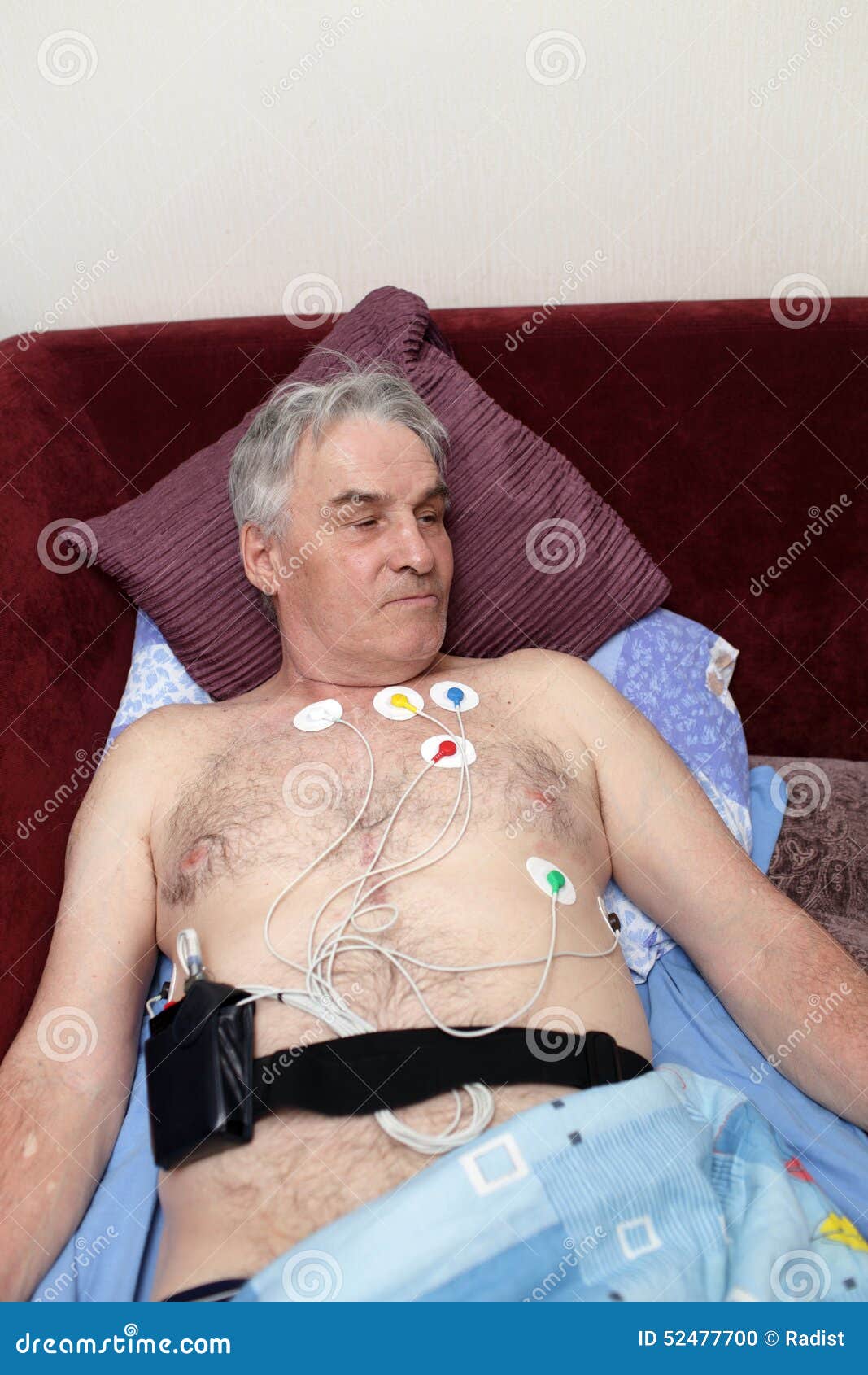 Patient with a Holter Monitor Stock Photo - Image of human, heart: 52477700