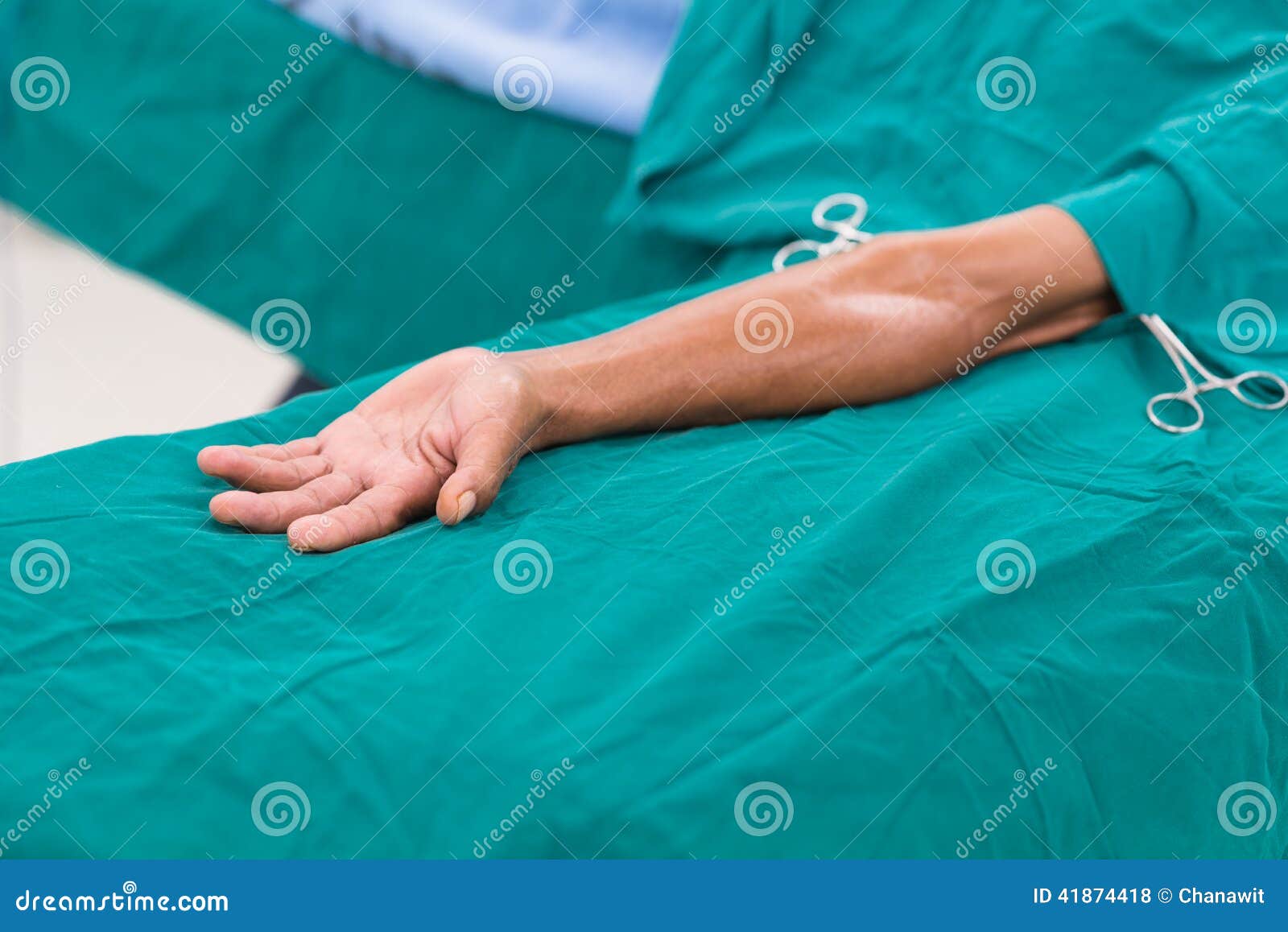 Patient Lay Down on the Bed Ready for Operation Stock Photo Image of