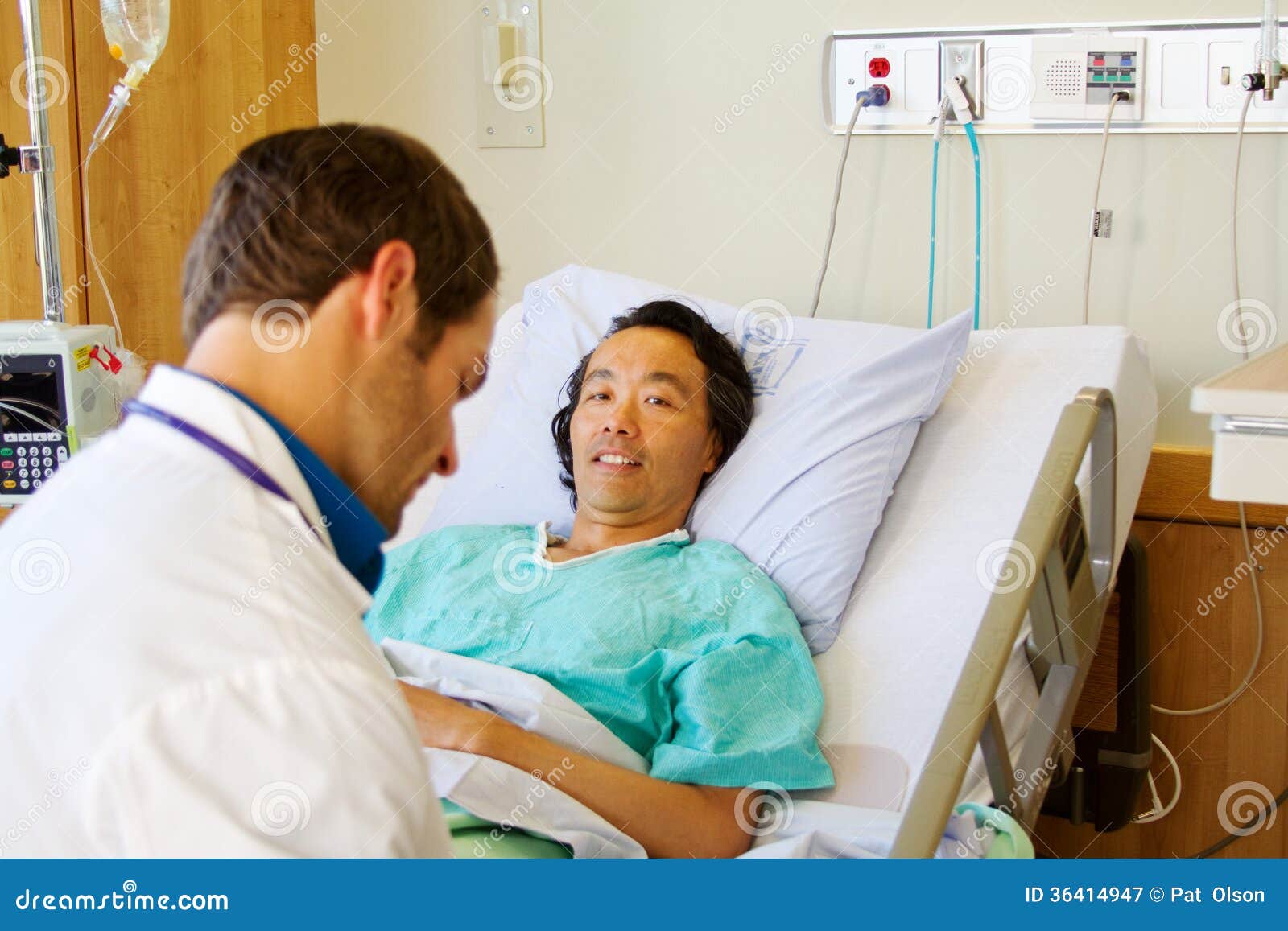 Patient laying in bed stock image. Image of years, illness 36414947