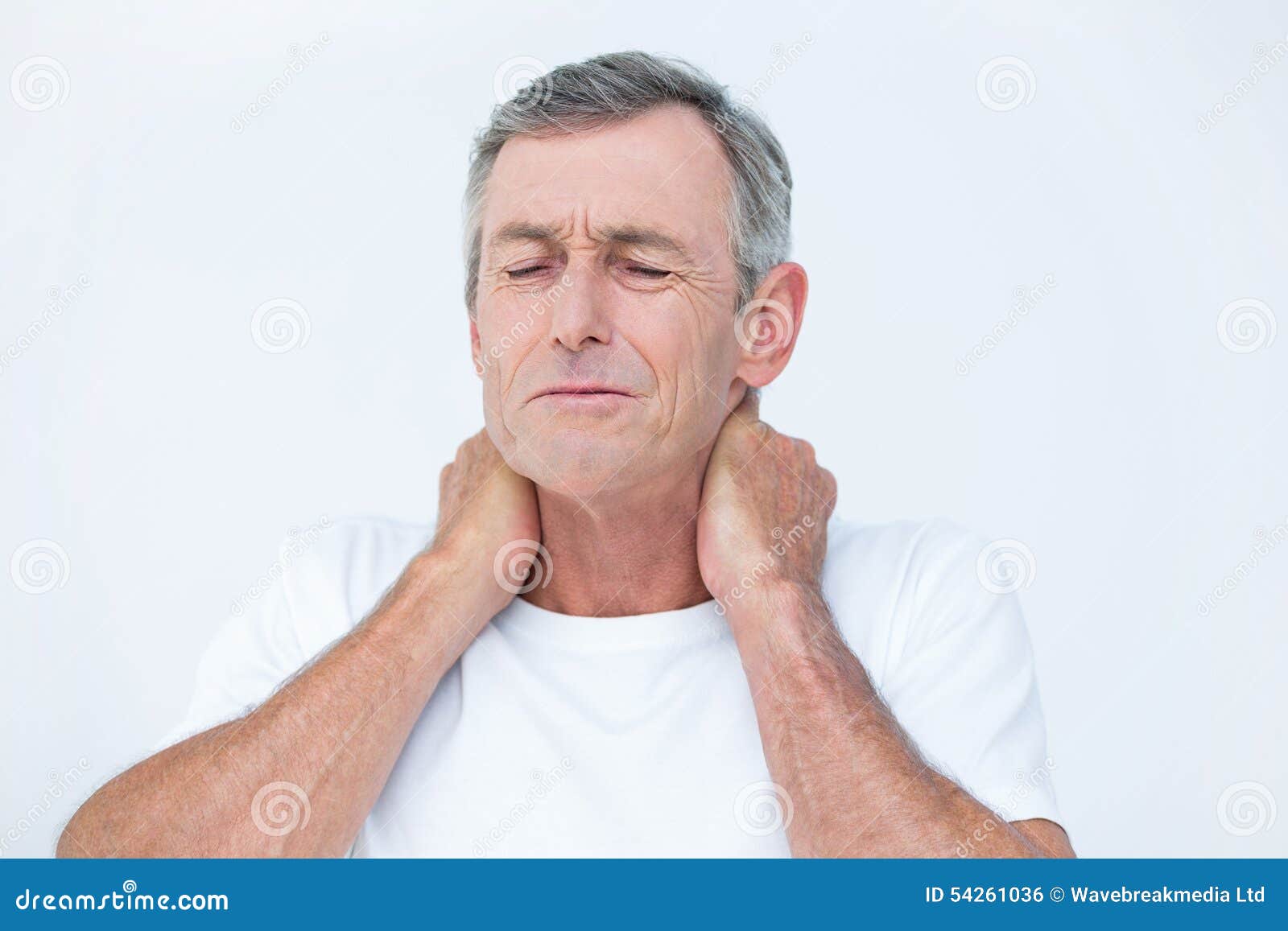 Patient with neck ache stock photo. Image of massaging 54261036