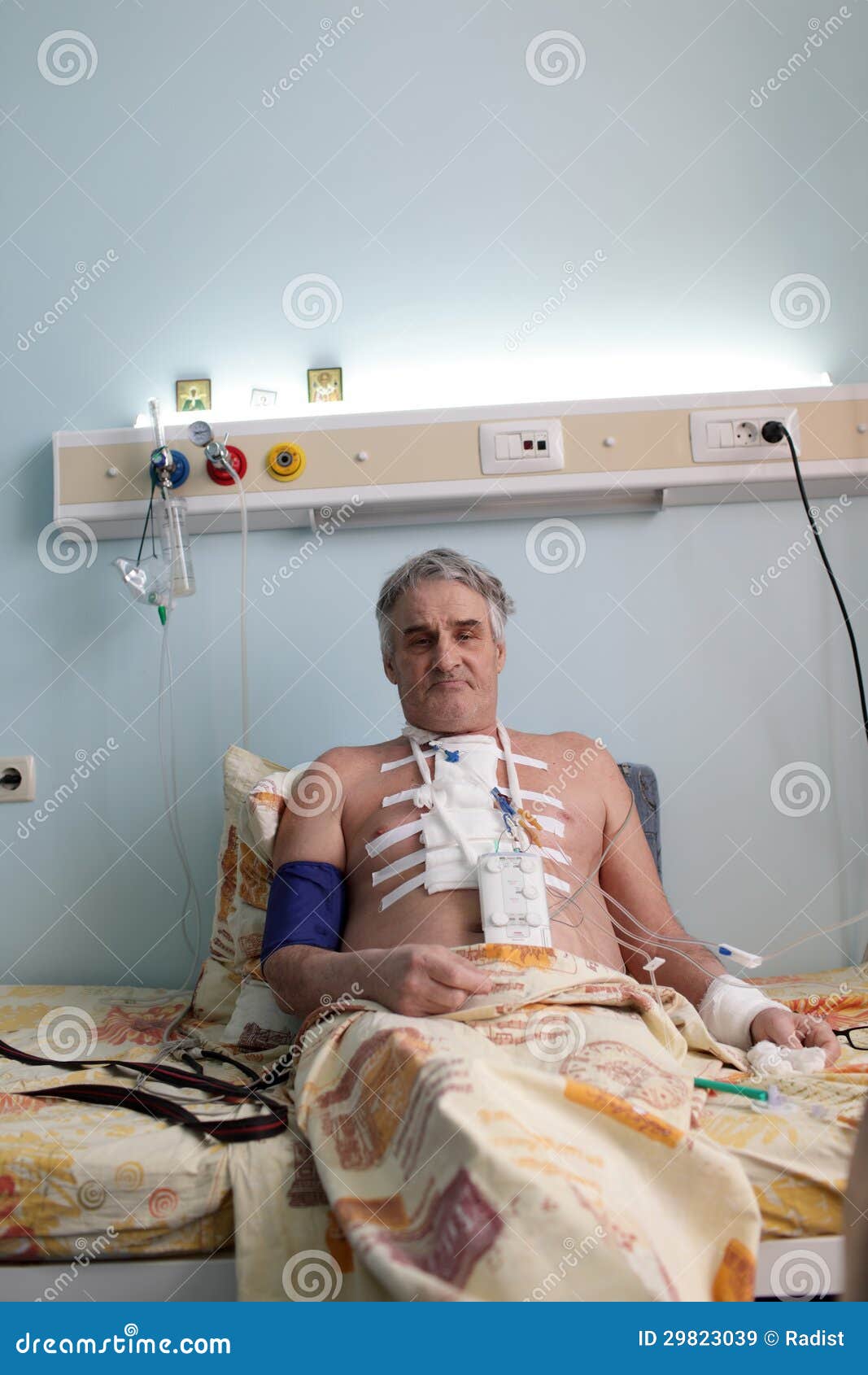 Patient sitting on a bed stock image. Image of patient 29823039