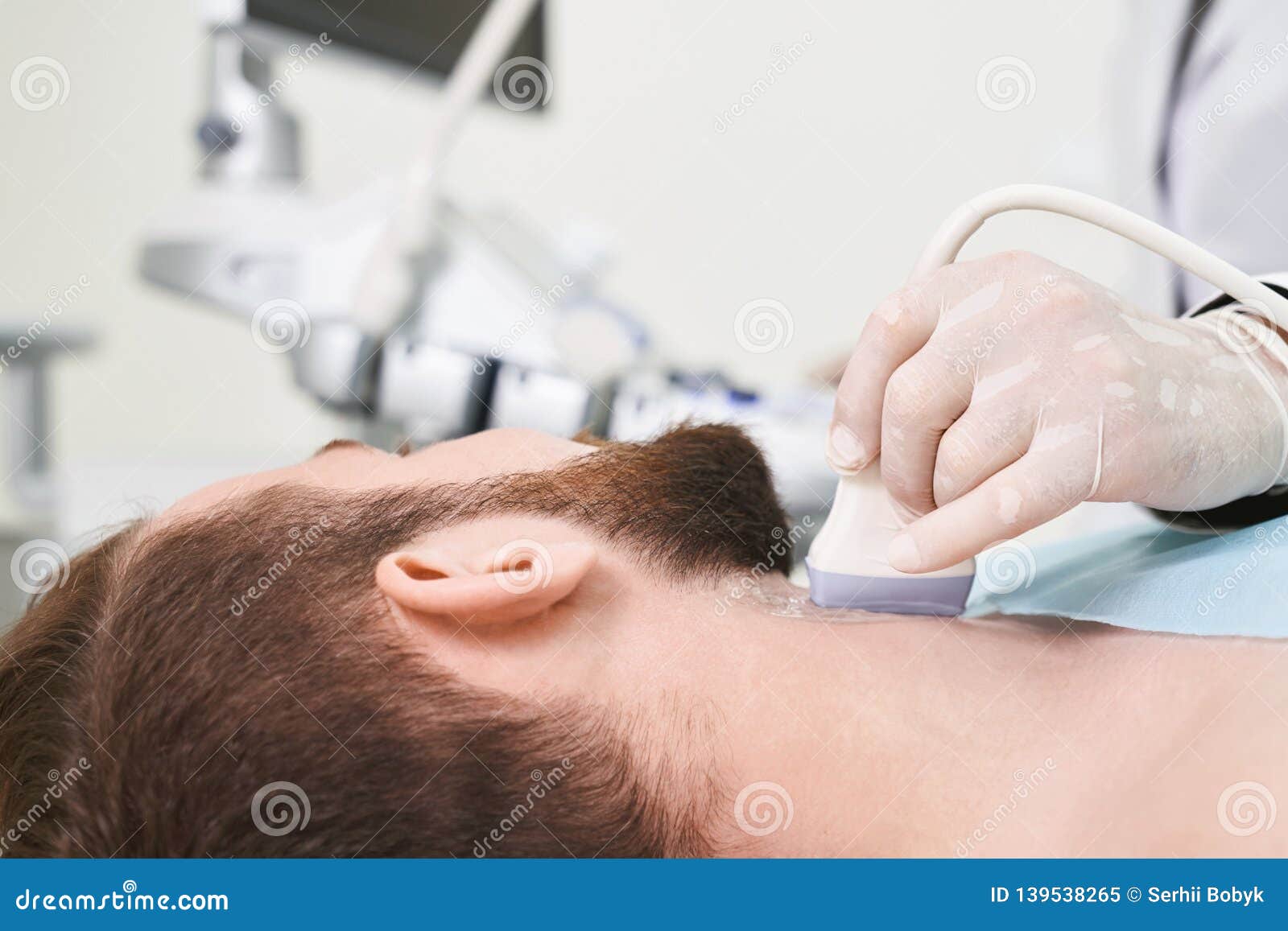 Patient On Ultrasound Examination Of Lymph Nodes Stock Image Image