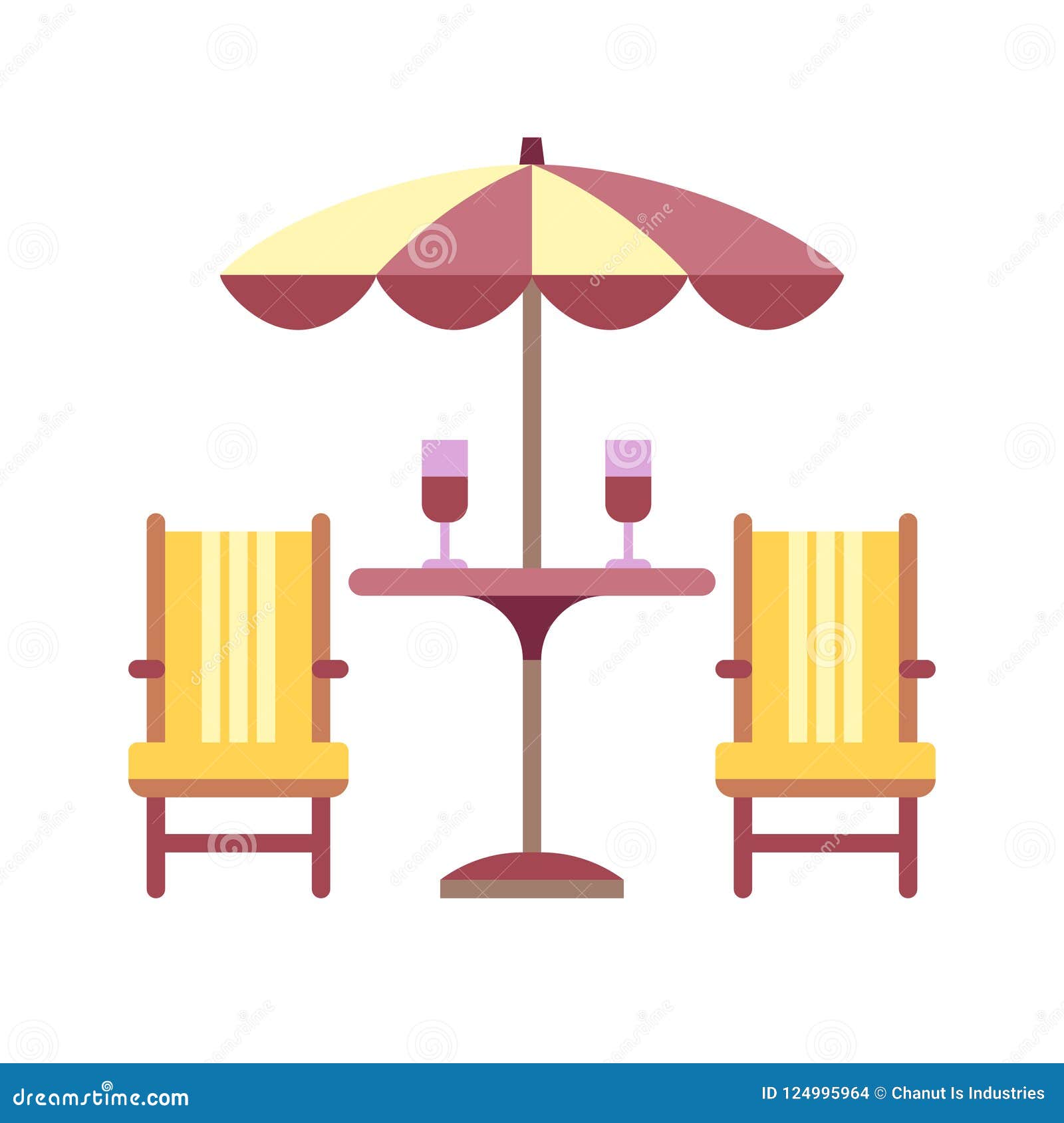 Patio Table Flat Icon stock vector. Illustration of furniture 124995964