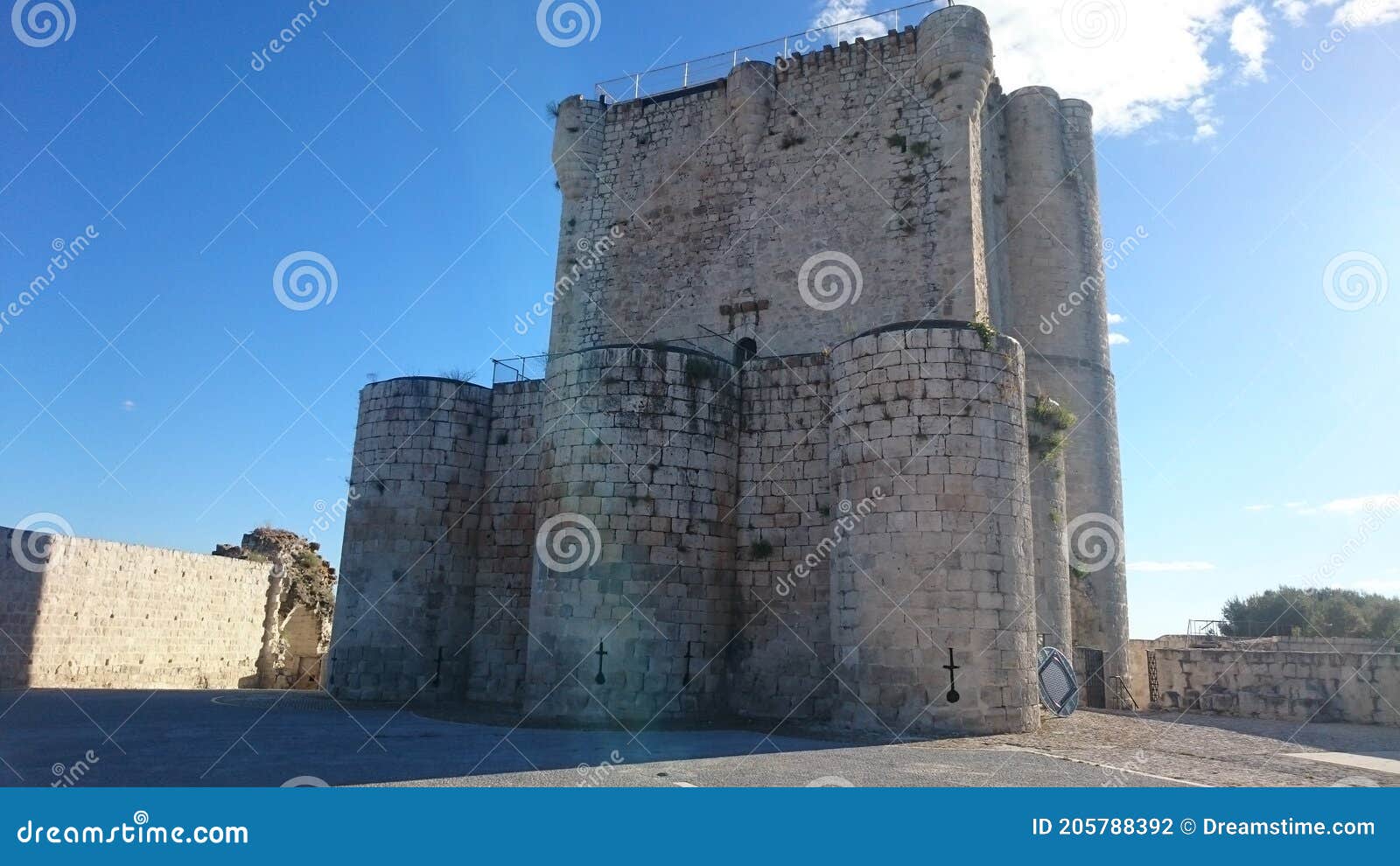 Patio De Armas Castillo De Iscar Stock Photo Image of wall, ruins