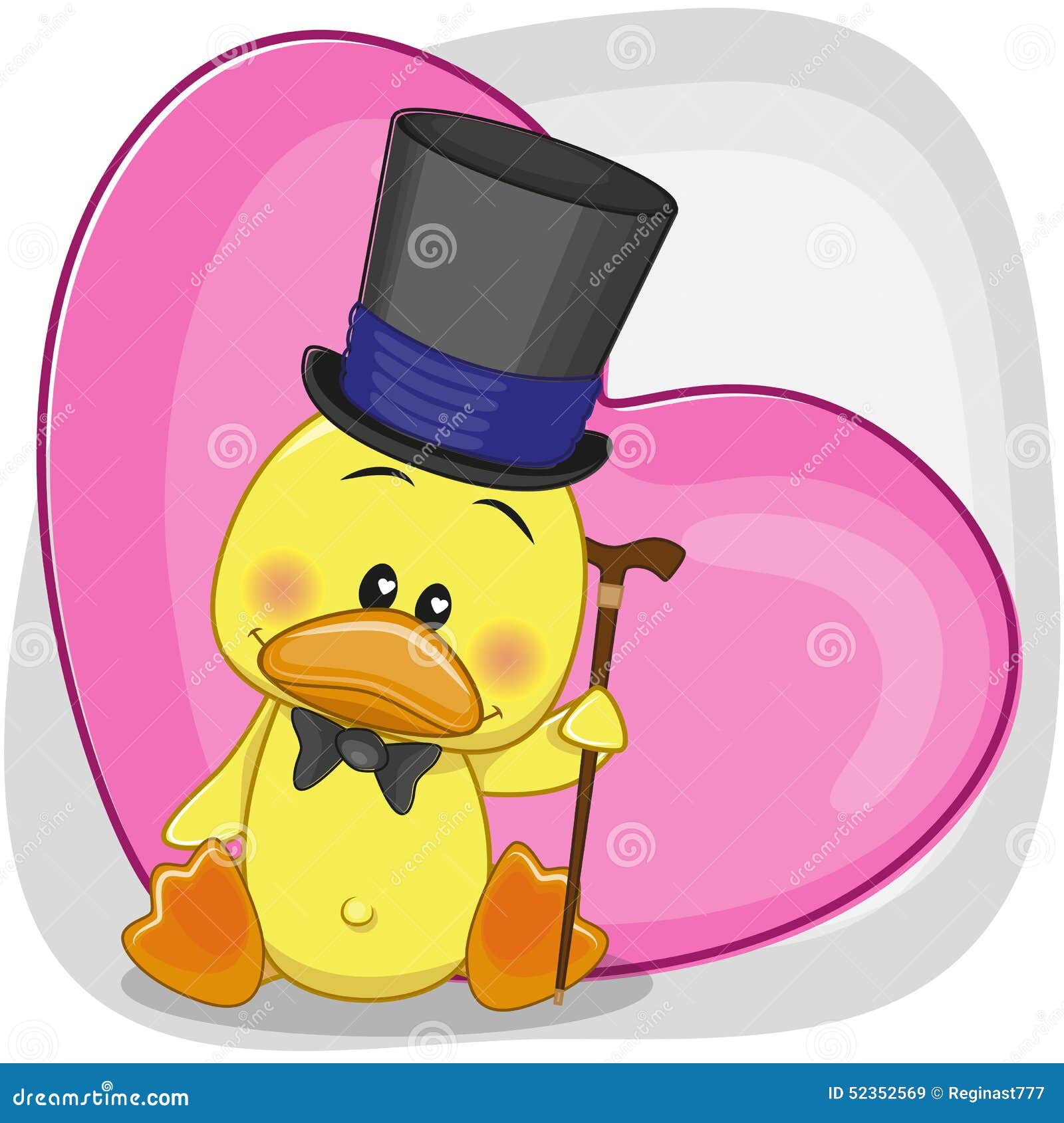 Pato en sombrero ilustración vector. Ilustración de animales -
