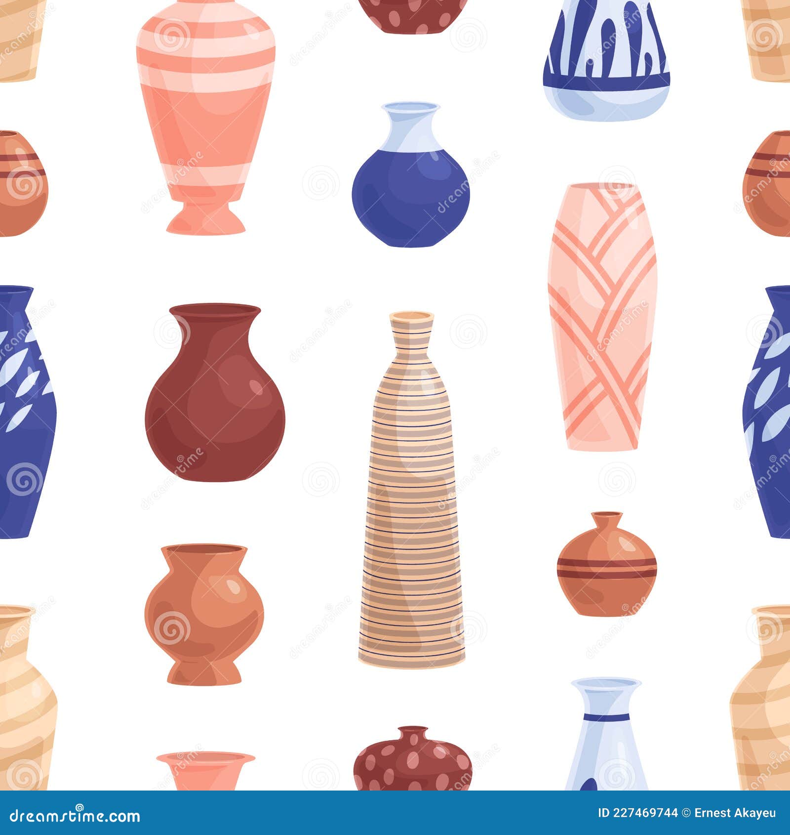 Diseño abstracto jarrones de cerámica hechos a mano el patrón de