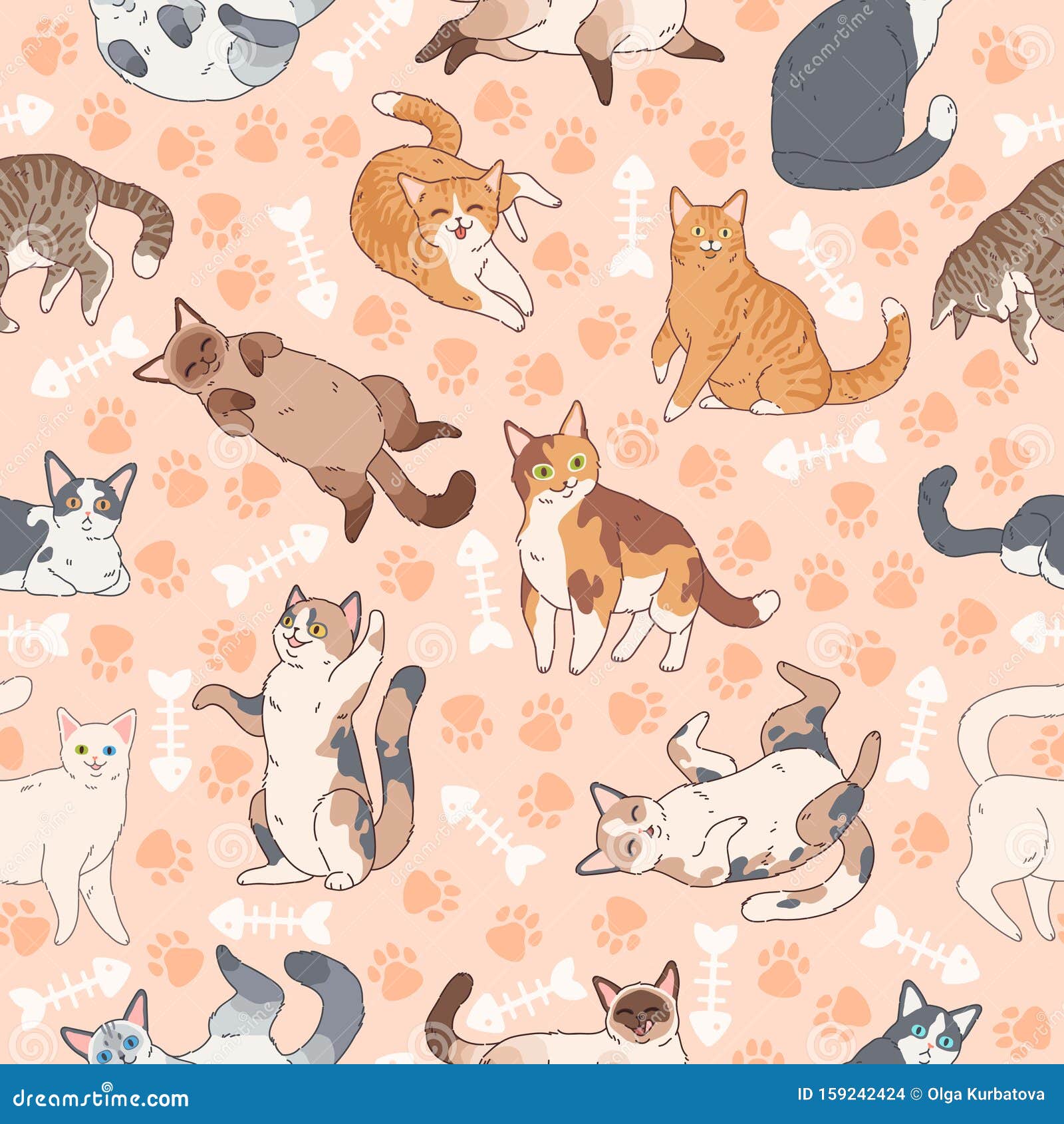 Patrón De Gato. Textos Sin Inconvenientes Con Gatos Multicolores Lindos, Fondos De Pantalla Para Niños Con Mascotas Divertidas Y Ilustración del Vector - Ilustración de tarjeta, ronroneo: 159242424 Patrón De Gato. Textos Sin Inconvenientes Con Gatos Multicolores Lindos, Fondos De Pantalla Para Niños Con Mascotas Divertidas Y Ilustración del Vector - Ilustración de tarjeta, ronroneo: 159242424
