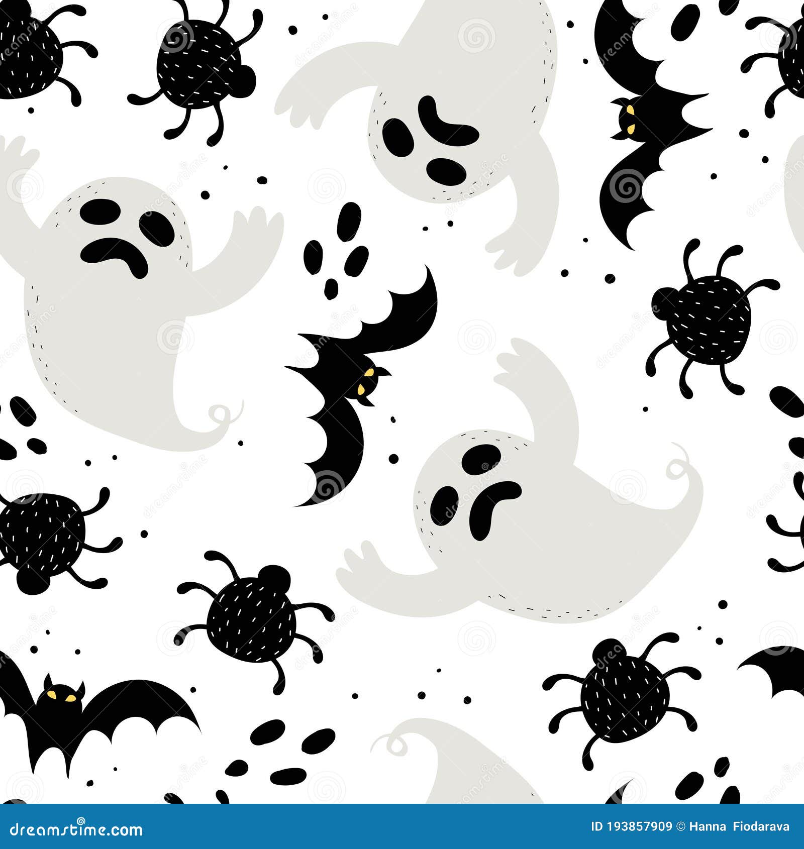 Patrón Impecable De Halloween Con La Araña De Murciélago Fantasma De  Dibujos Animados. Colorido Estilo Plano Vectorial. Tema De Va Ilustración  del Vector - Ilustración de festival, silueta: 193857909