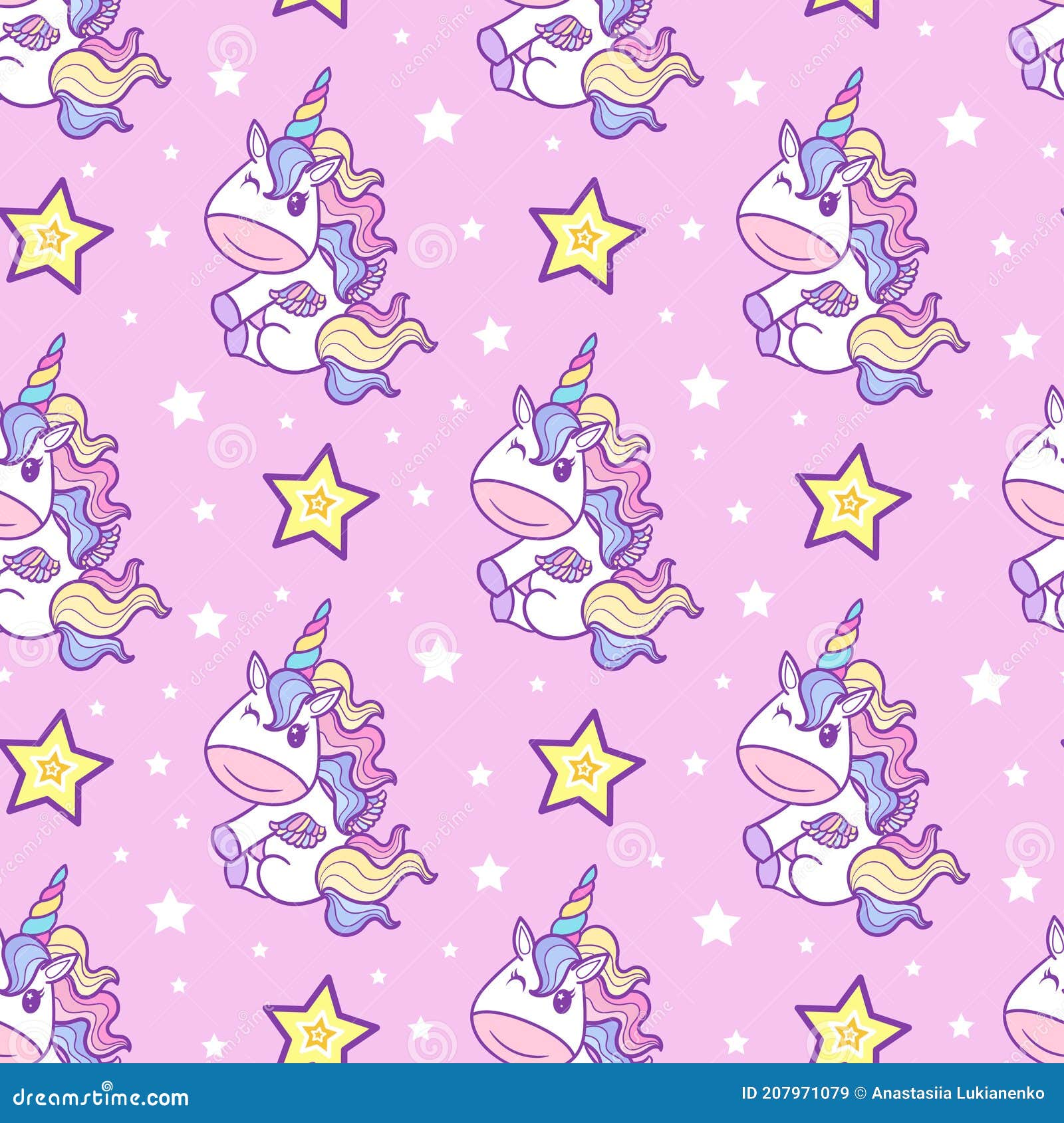 Patrón Sin Costuras Con Unicornio Sobre Un Fondo Rosa. Vector Imagen de archivo - Imagen de vivero, colorido: 207971079 Patrón Sin Costuras Con Unicornio Sobre Un Fondo Rosa. Vector Imagen de archivo - Imagen de vivero, colorido: 207971079