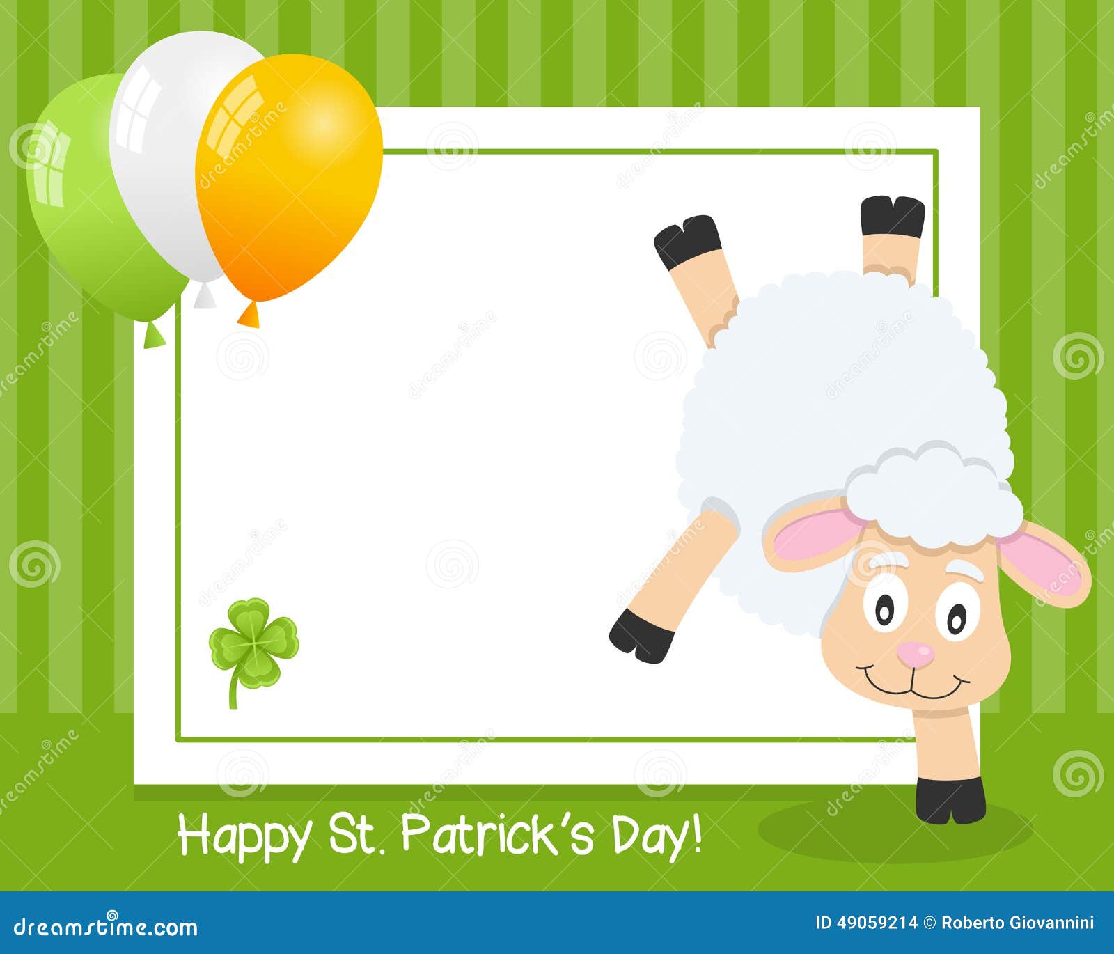 patrick s day horizontal frame with sheep