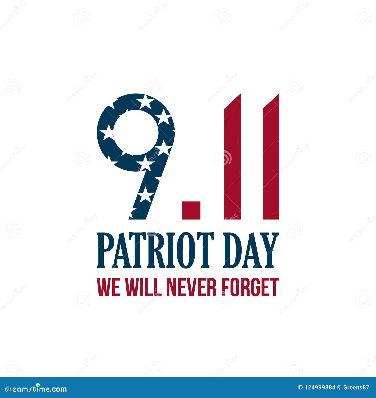9.11 patriot day card. we will never forget.