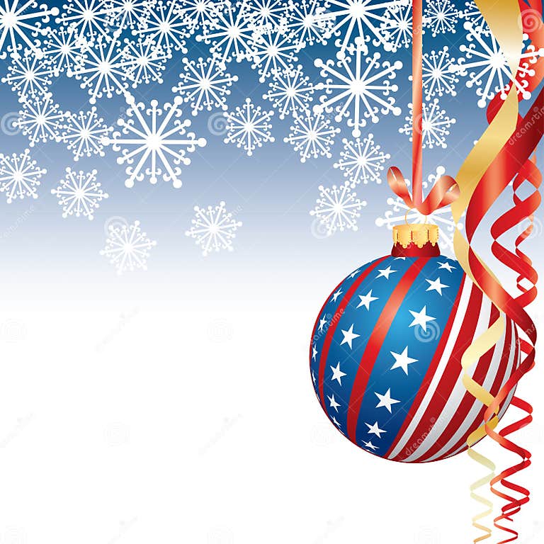 Patriotic Christmas stock vector. Illustration of american - 12010322