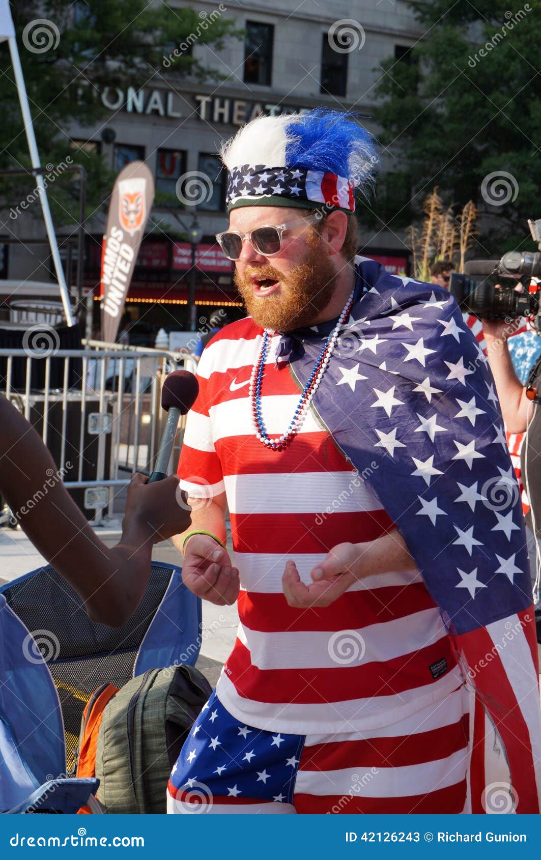 Patriotic Fan editorial stock photo. Image of district - 42126243