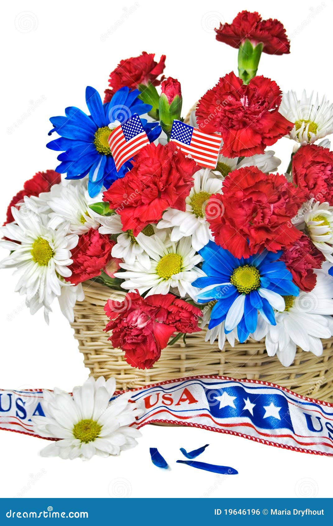 Patriotic Floral Basket stock photo. Image of arrangement 19646196