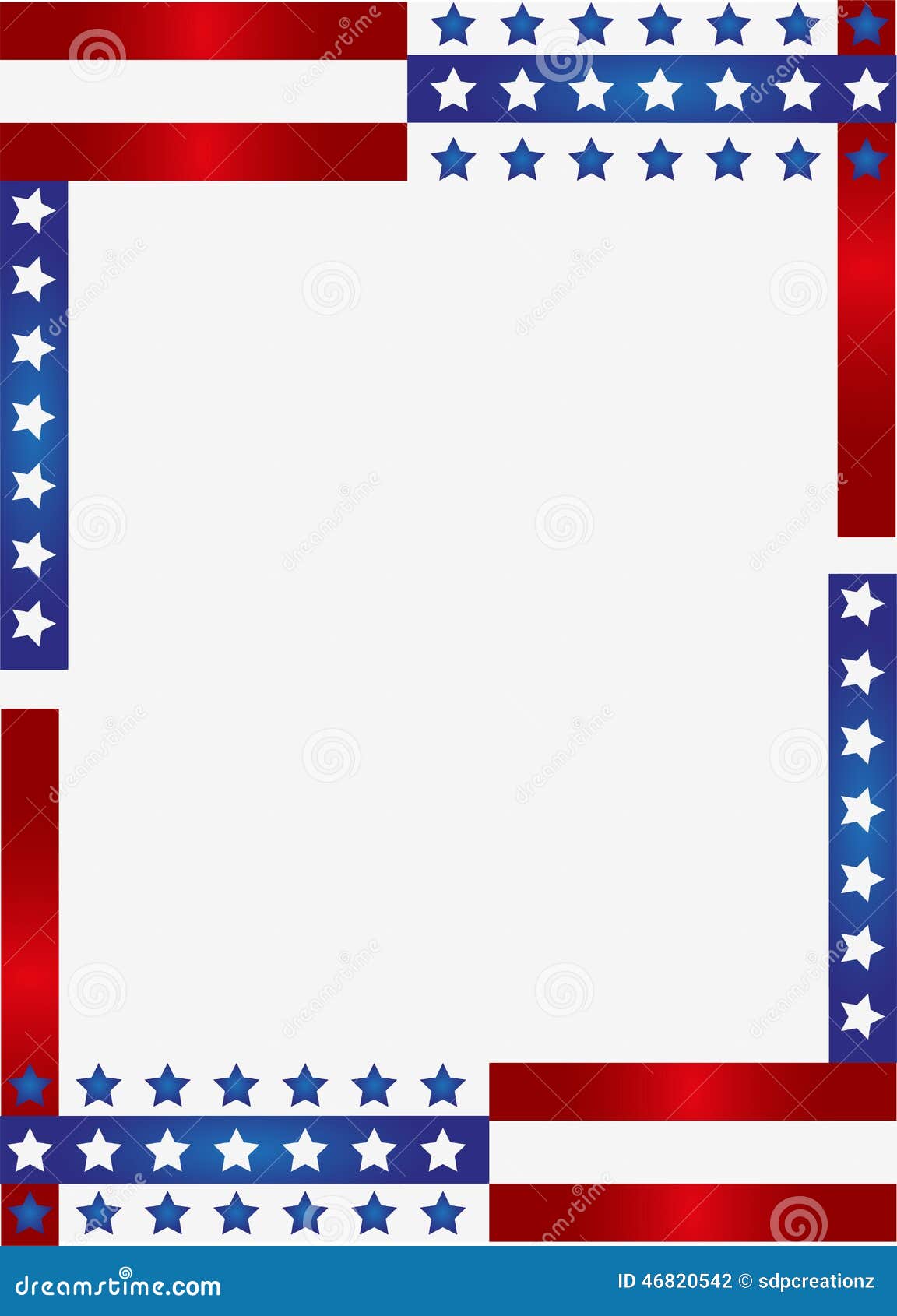 american flag page border