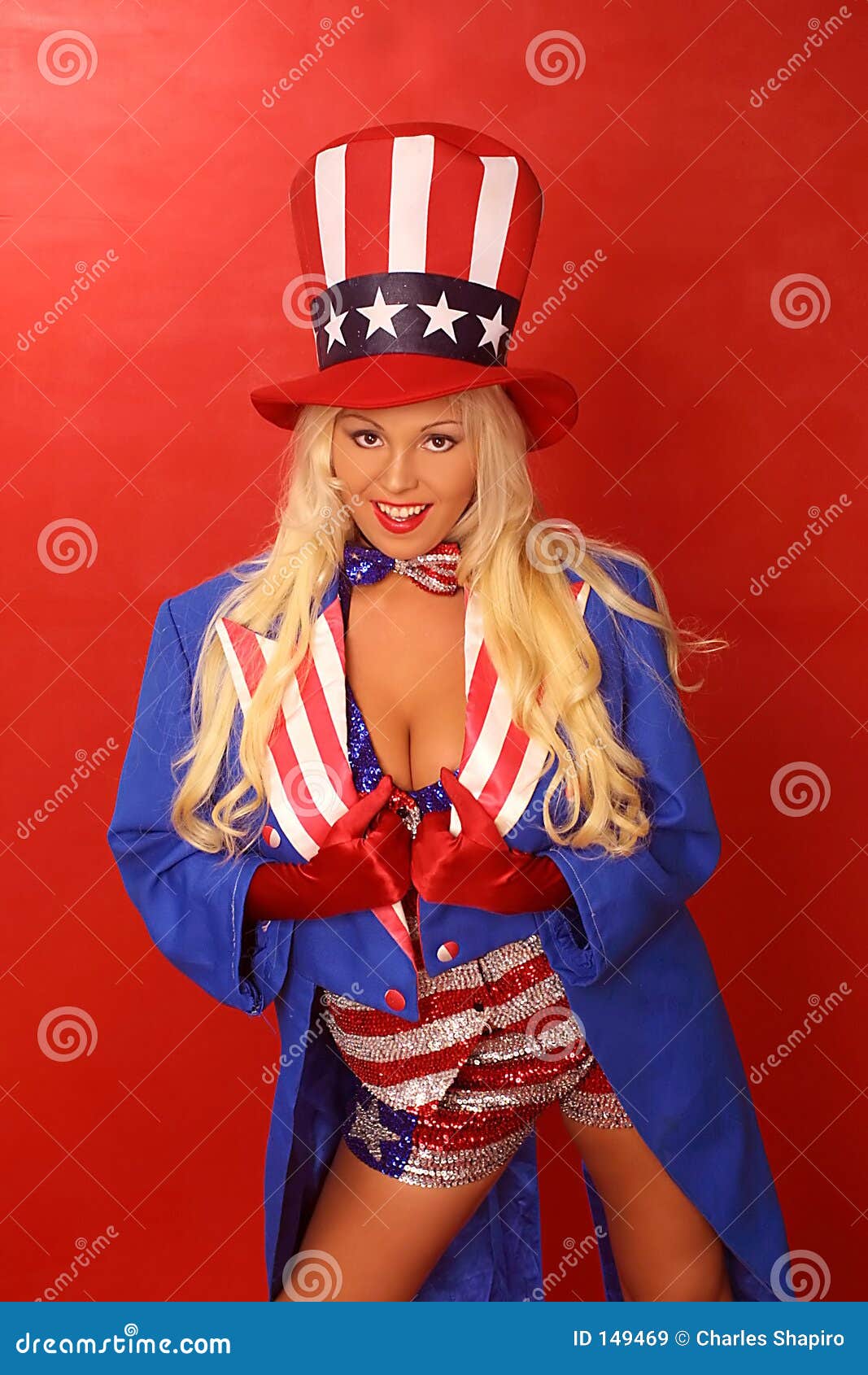 Patriotic Girl stock image. Image of lady, suit, young 