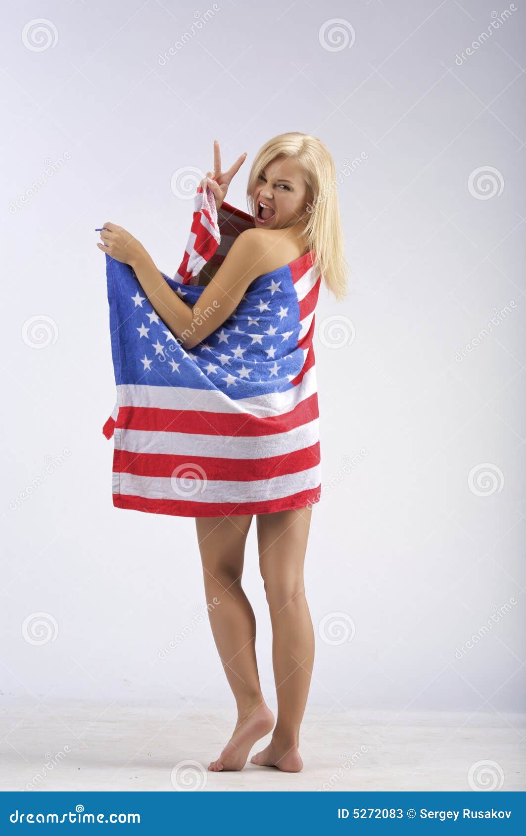 Patriotic Girl Stock Image Image Of Healthfully Fourth