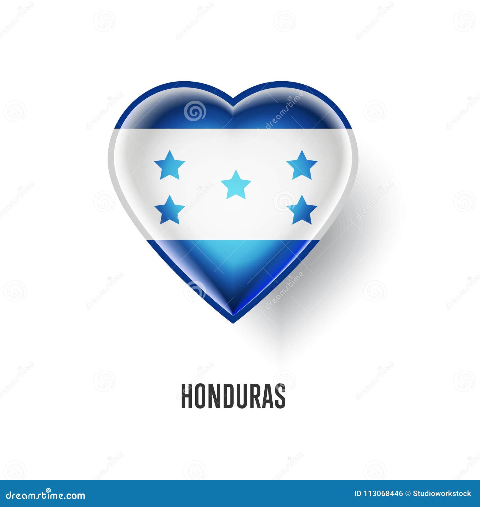 Download Patriotic Heart Symbol With Honduras Flag Stock Vector ...