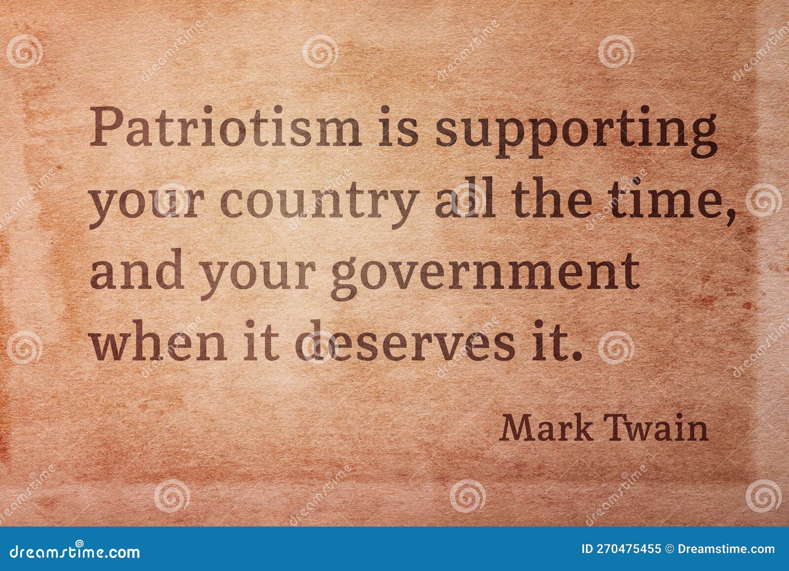 patriotism is support twain