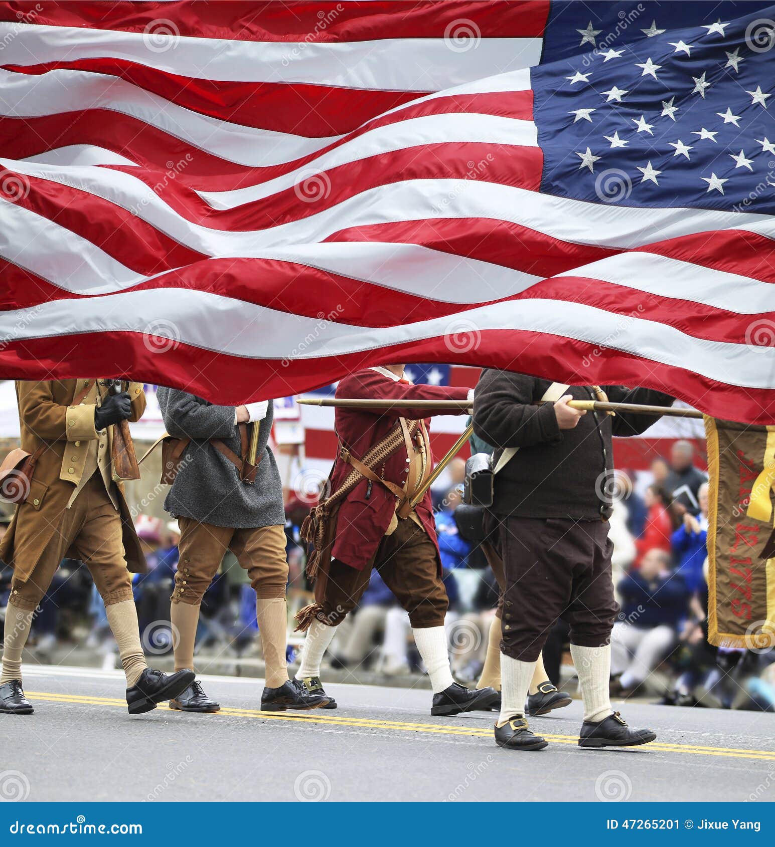 Patriots Day Parade stock image. Image of parade, flags 47265201