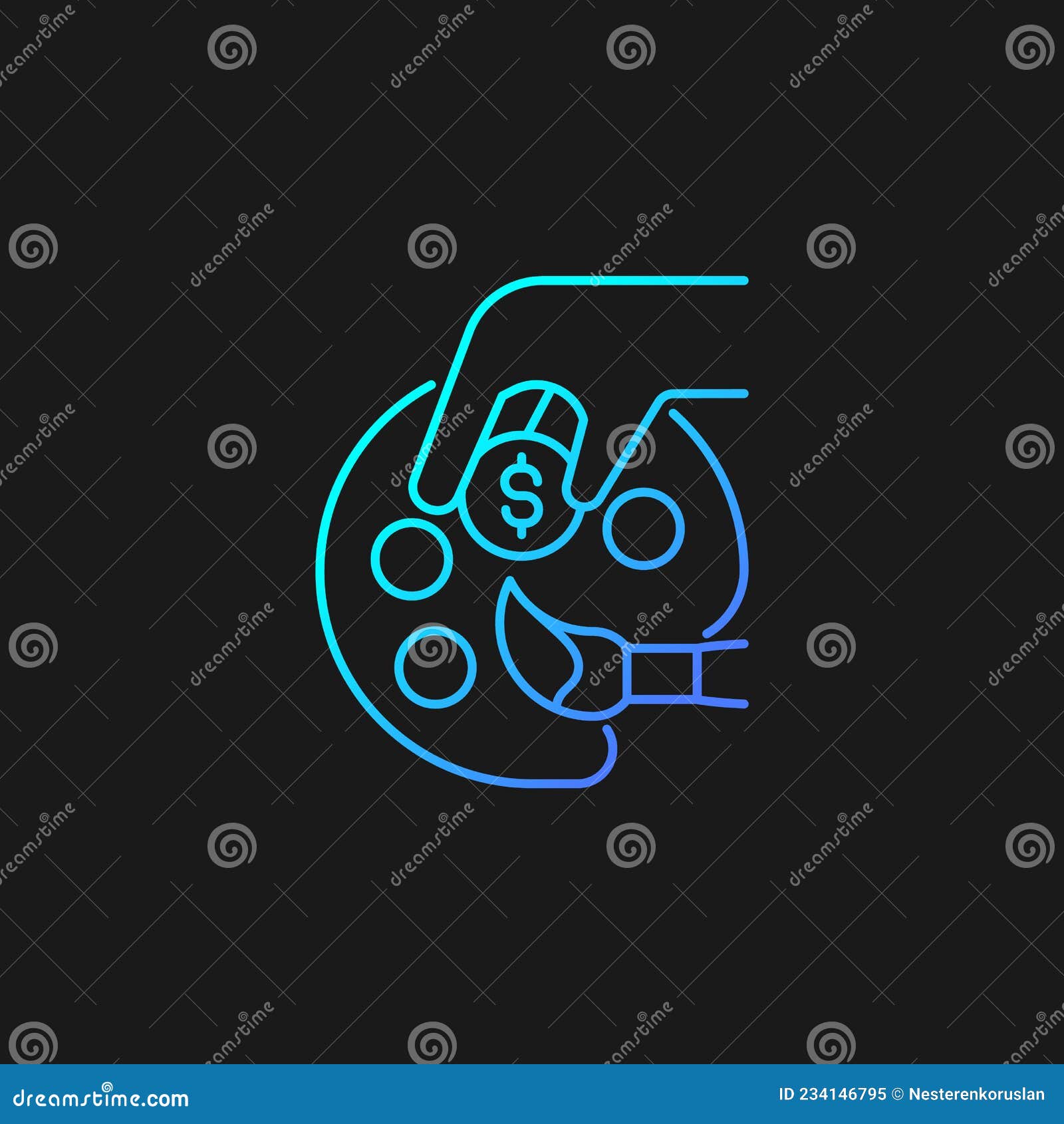 patronage gradient  icon for dark theme