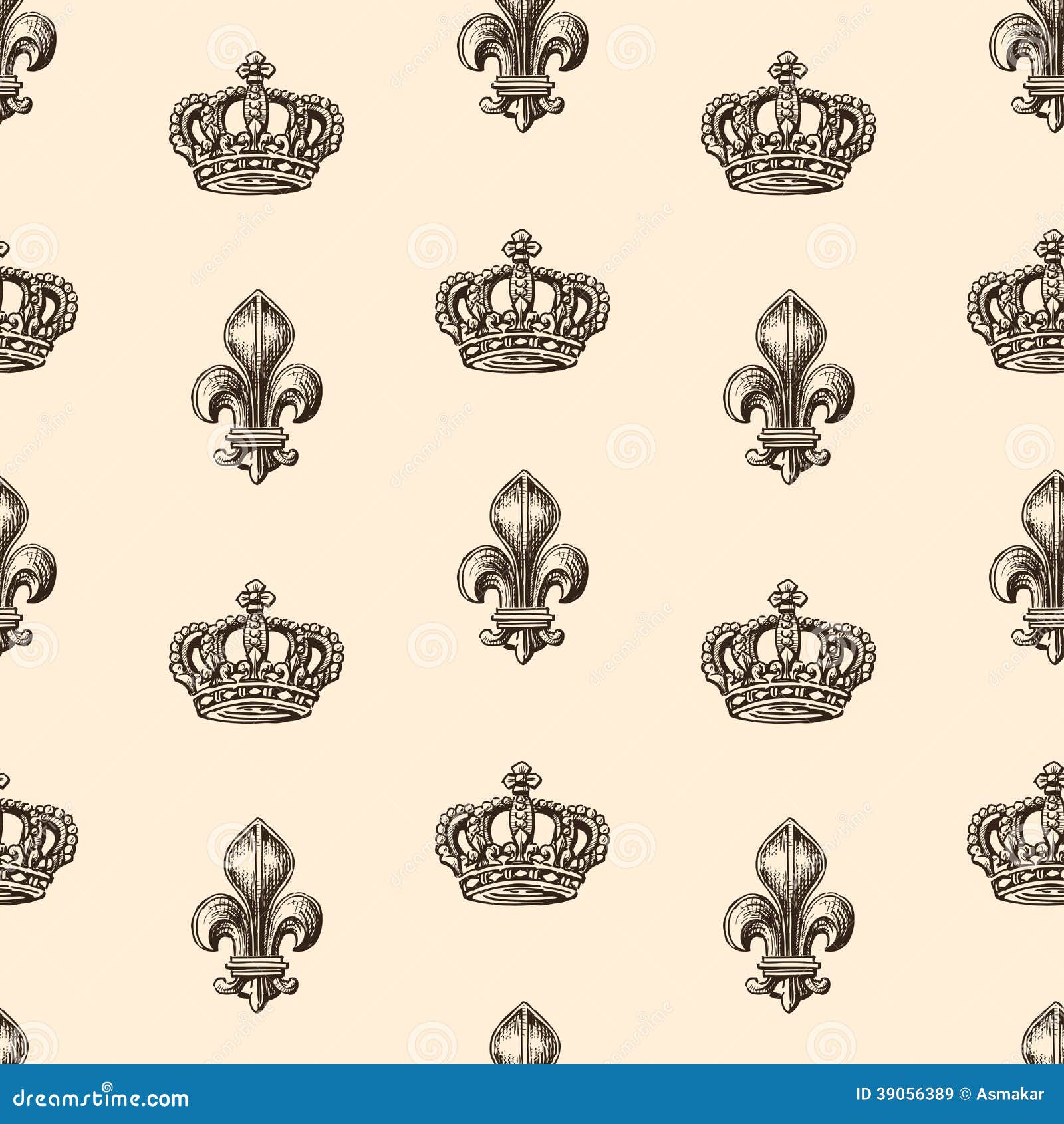 Patroon Van Heraldische Symbolen Vector Illustratie Illustratie Bestaande Uit Frankrijk Bloem