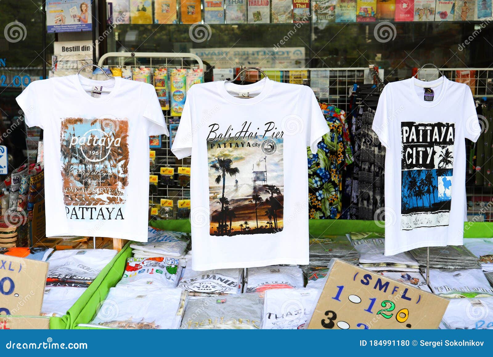 Pattaya Print T-shirt To the Markets. Editorial Image - Image of color ...