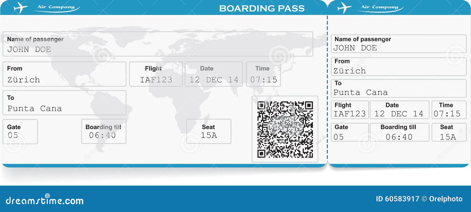 Pattern Of Airline Boarding Pass Ticket Stock Illustration ...