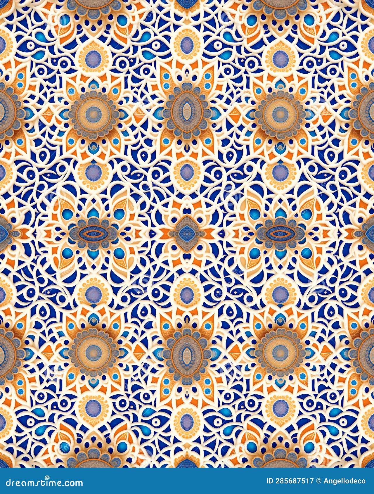 pattern of artistic mandalas intricate arabesque latticework s for tapestry pattern. generative ai