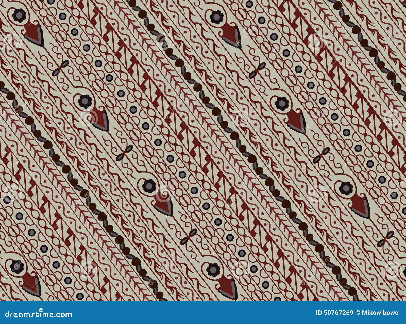 Pattern Batik  Udan  Liris  Background Stock Illustration 