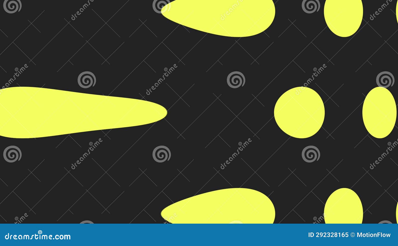 Pattern of Black and Yellow Circles on a Black Background Stock Video