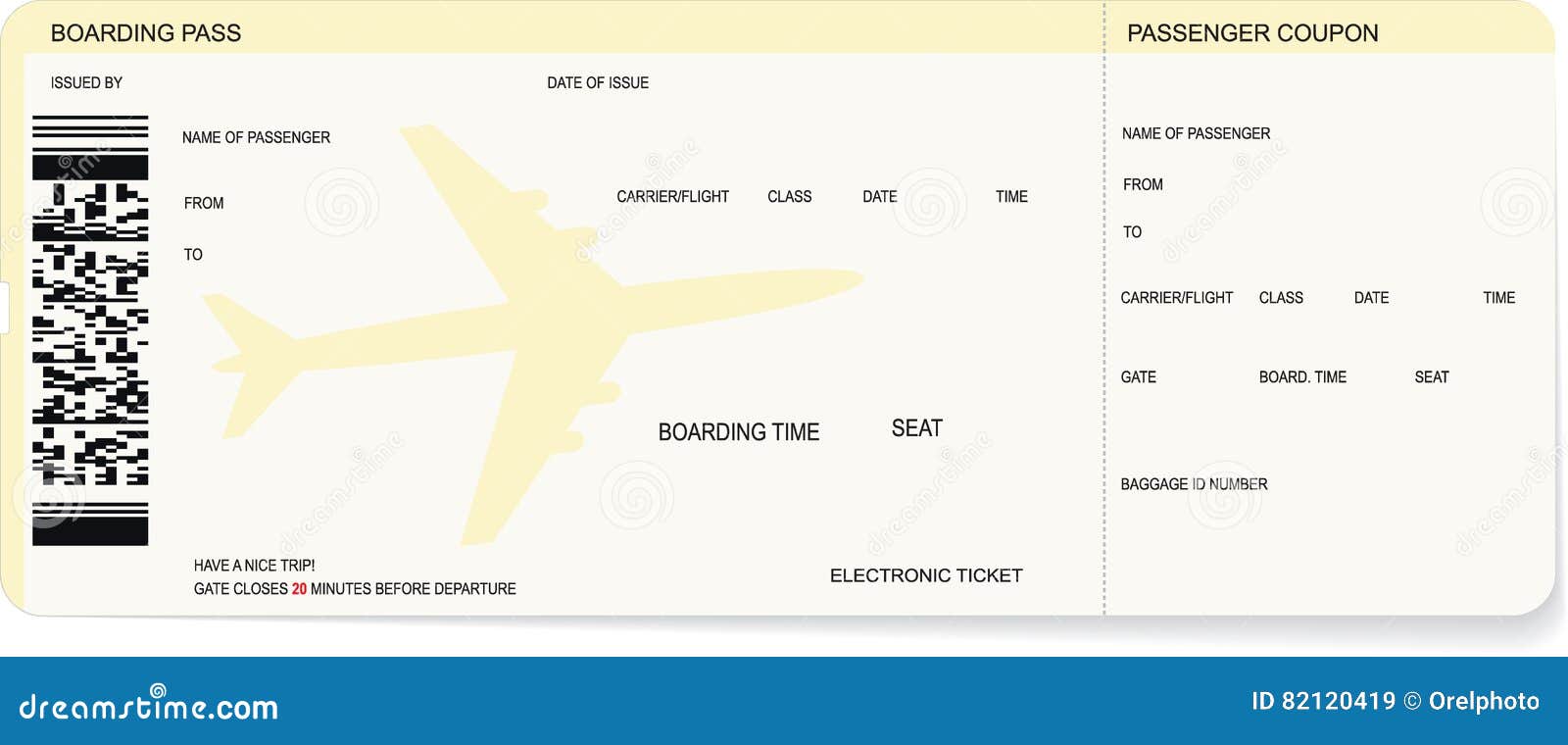 Pattern Of A Boarding Pass Or Air Ticket Stock Vector ...